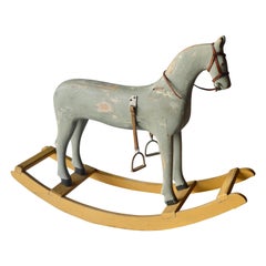Antique 19th Century Wooden Rocking Horse
