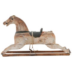 19th Century Wooden Rocking Horse