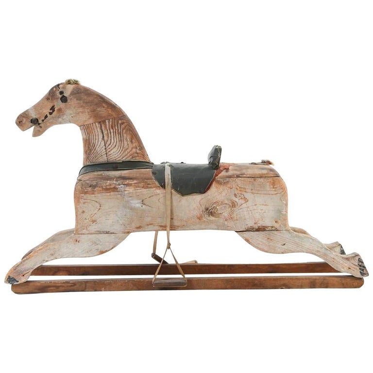 19th Century Wooden Rocking Horse For Sale at 1stDibs | vintage rocking  horse, vintage hermès wooden rocking horse, antique wooden rocking horse  for sale