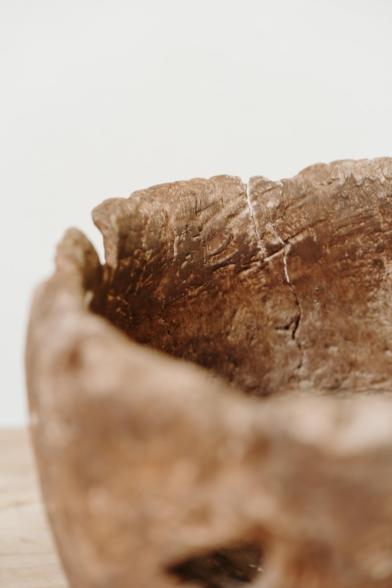 19th century  wooden root bowl For Sale 5