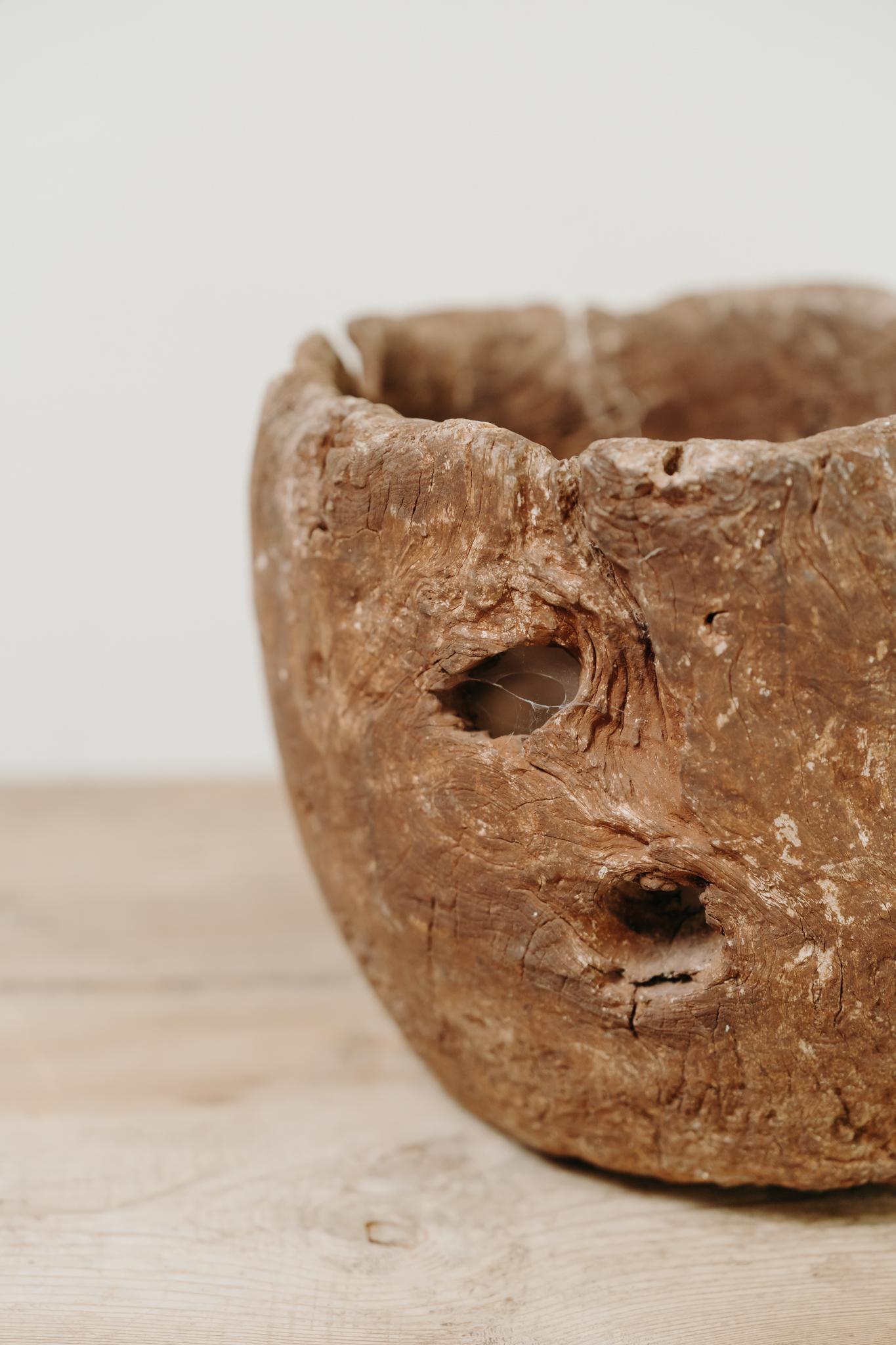 19th century  wooden root bowl For Sale 6