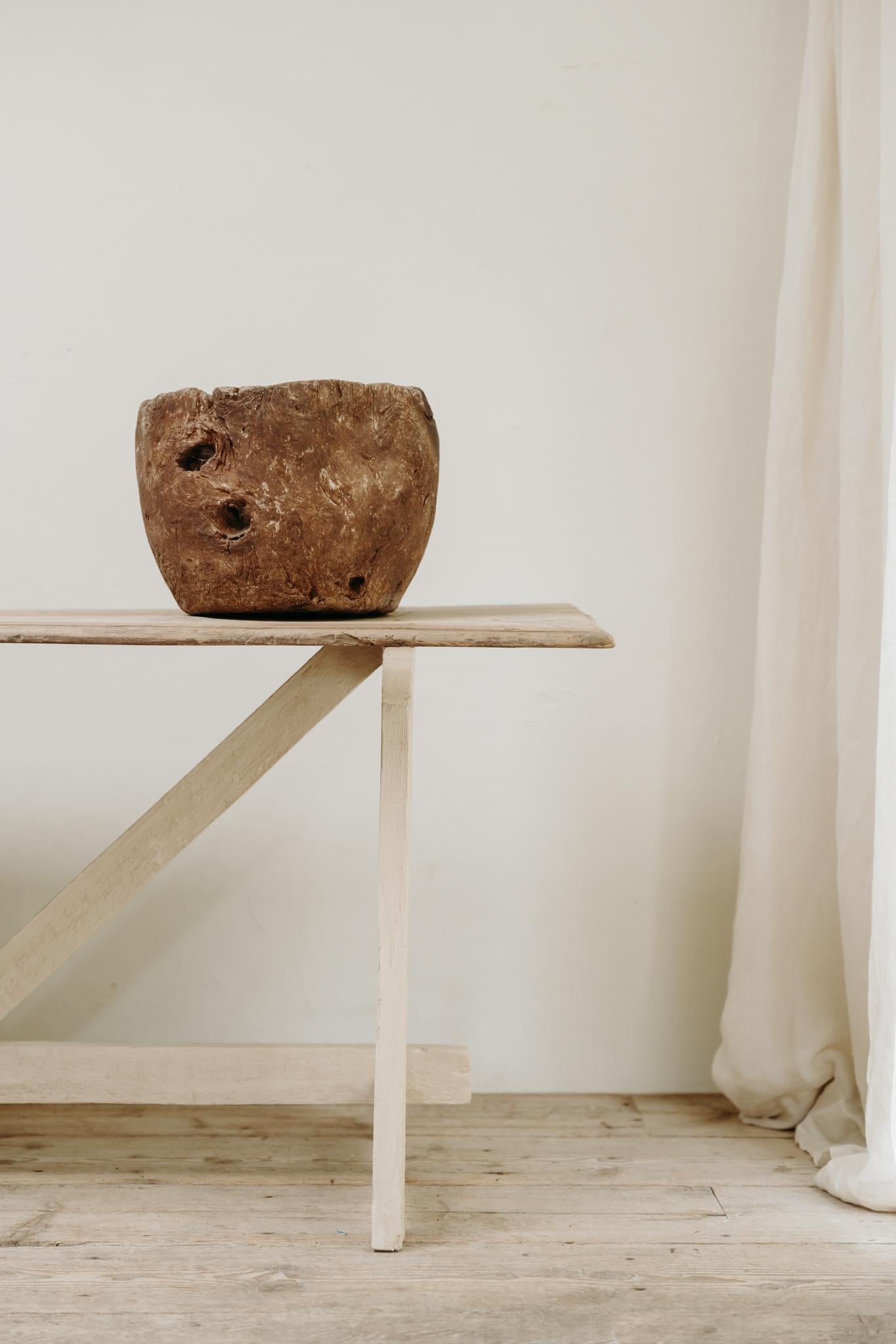 a piece of art this wooden chestnut root bowl ... wabi sabi ... gorgeous patina ...