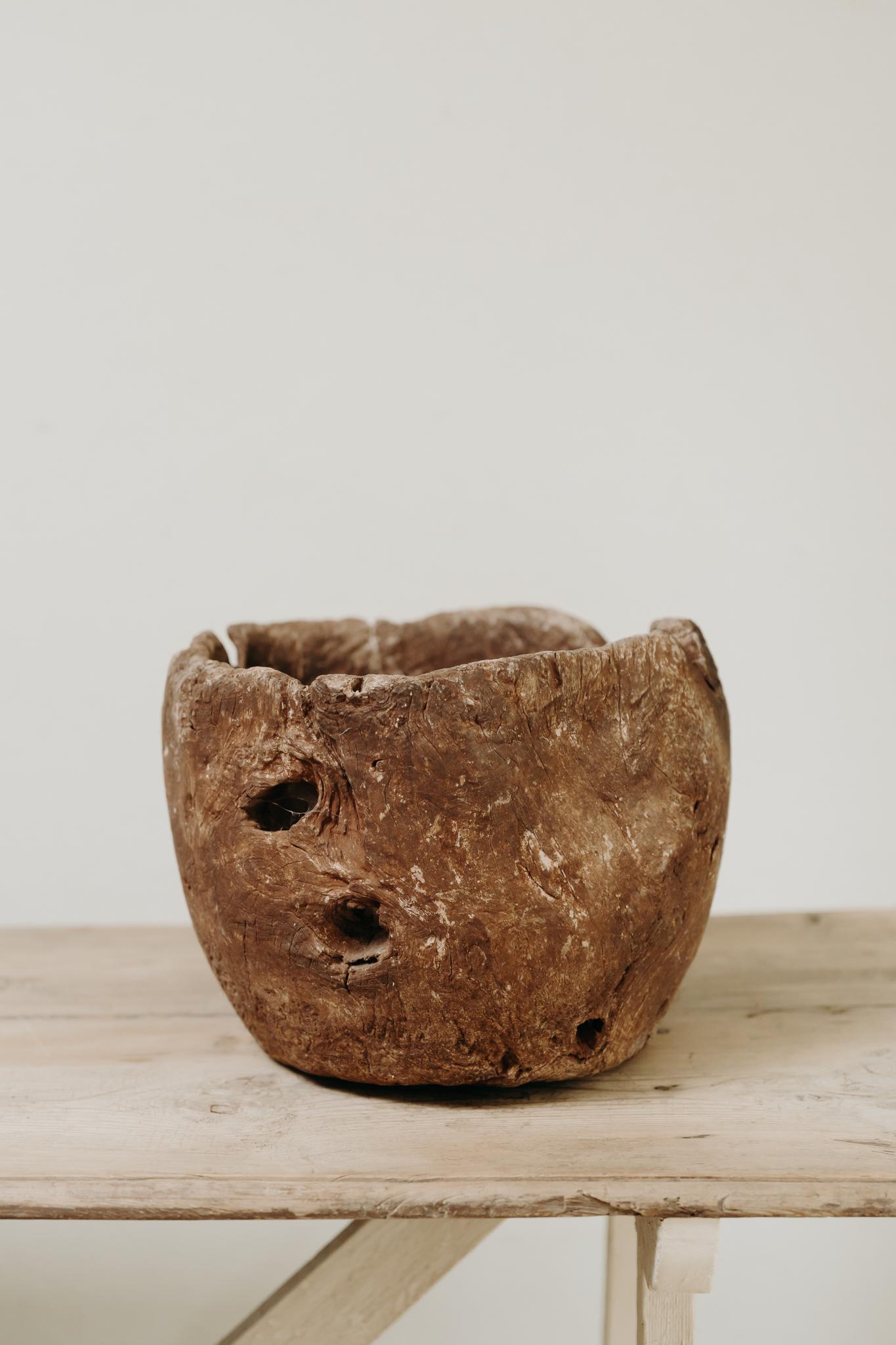 19th Century 19th century  wooden root bowl For Sale