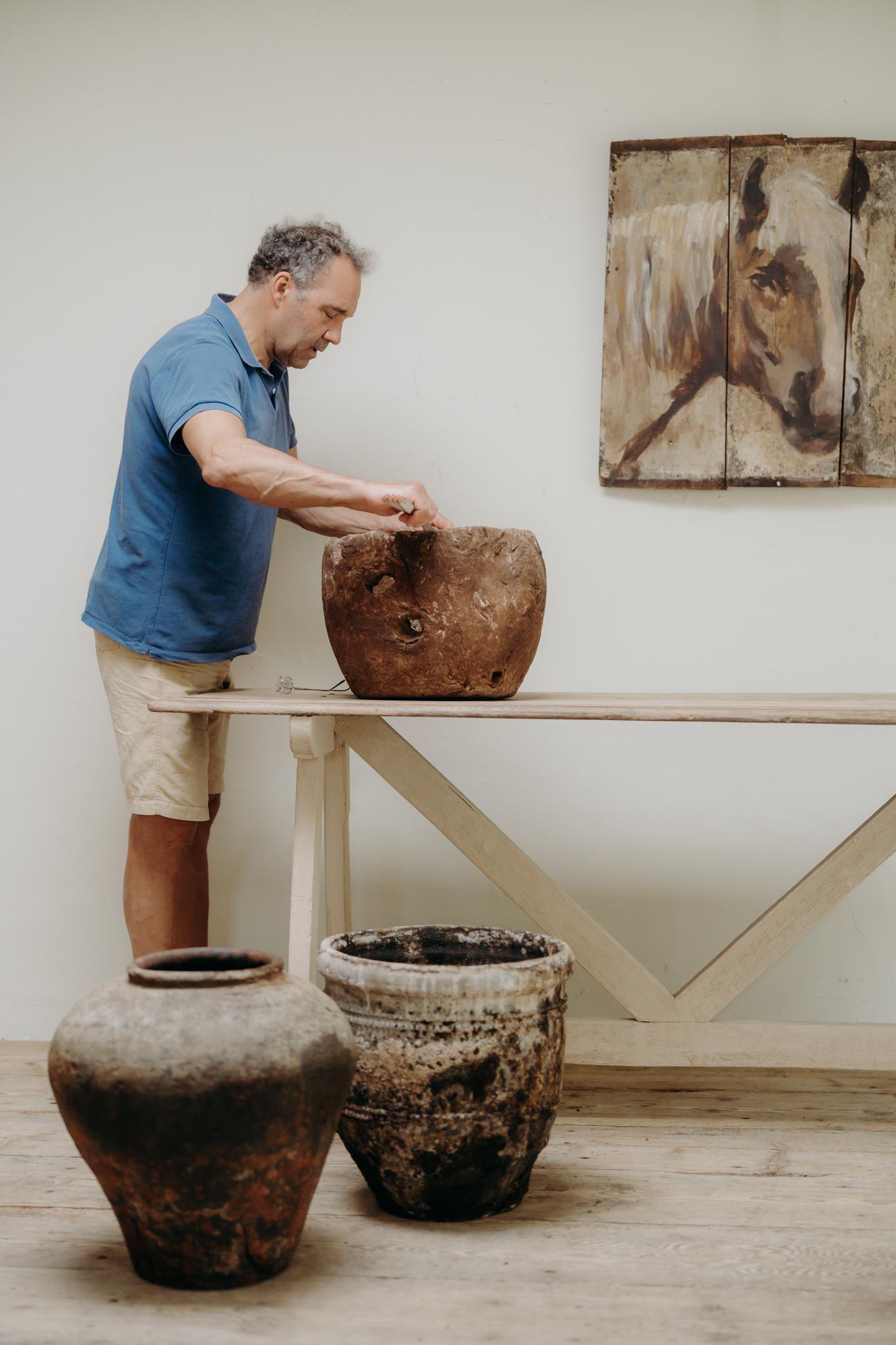 19th century  wooden root bowl For Sale 1