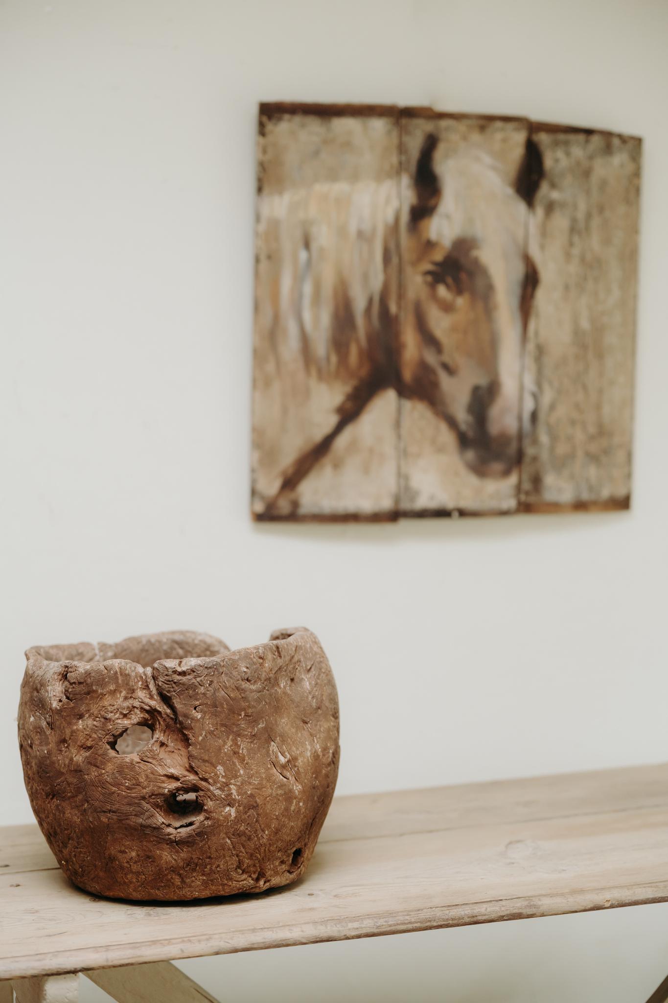 19th century  wooden root bowl For Sale 2