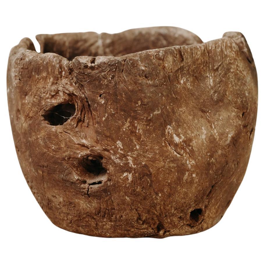 19th century  wooden root bowl For Sale