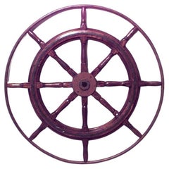 19th Century Wooden Ship Wheel