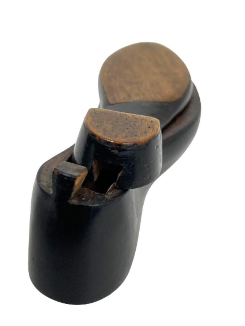 19th Century Wooden Shoe Shaped Snuff Boxes For Sale 2