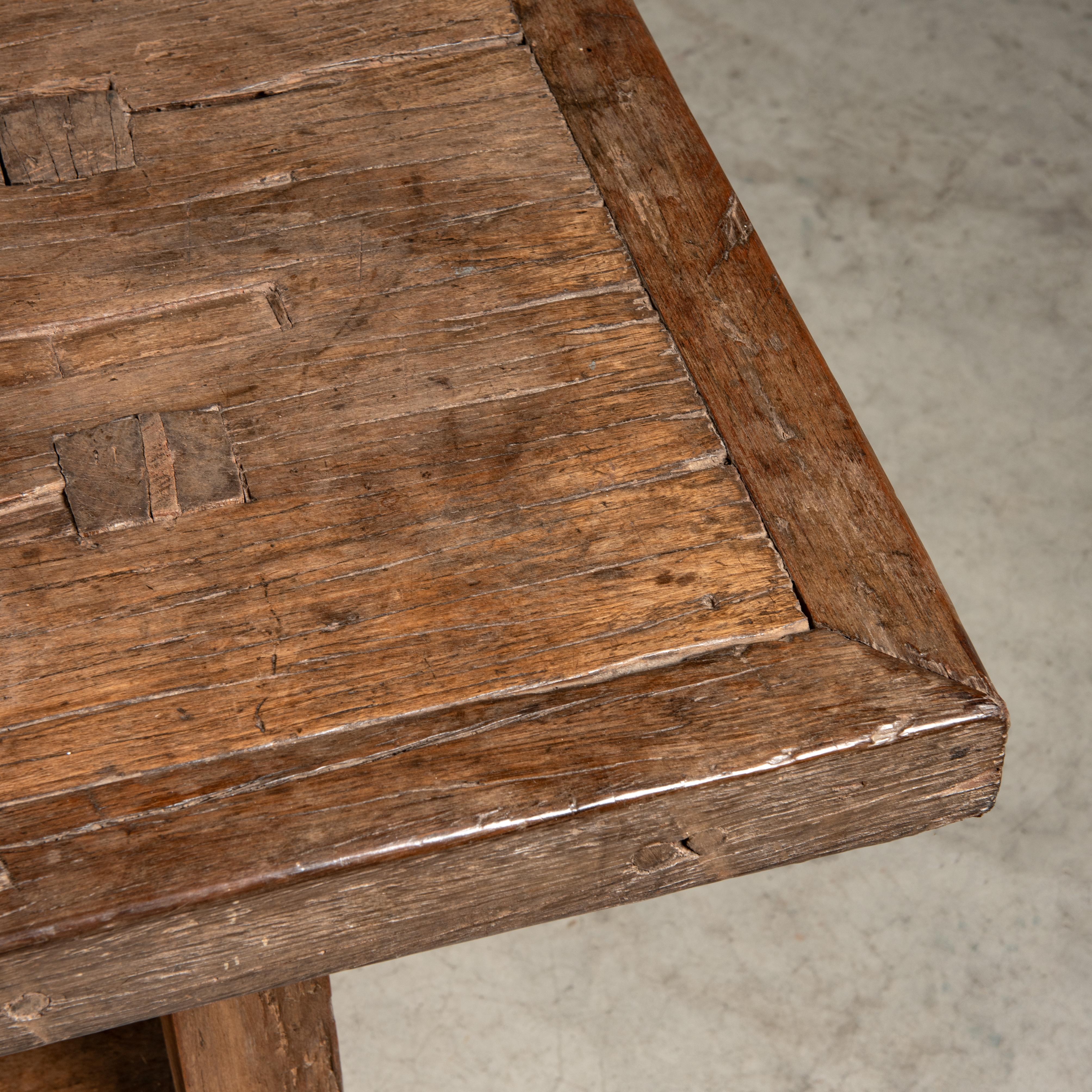 Hardwood 19th Century Wooden Side Table, Brazilian Vernacular Design  For Sale