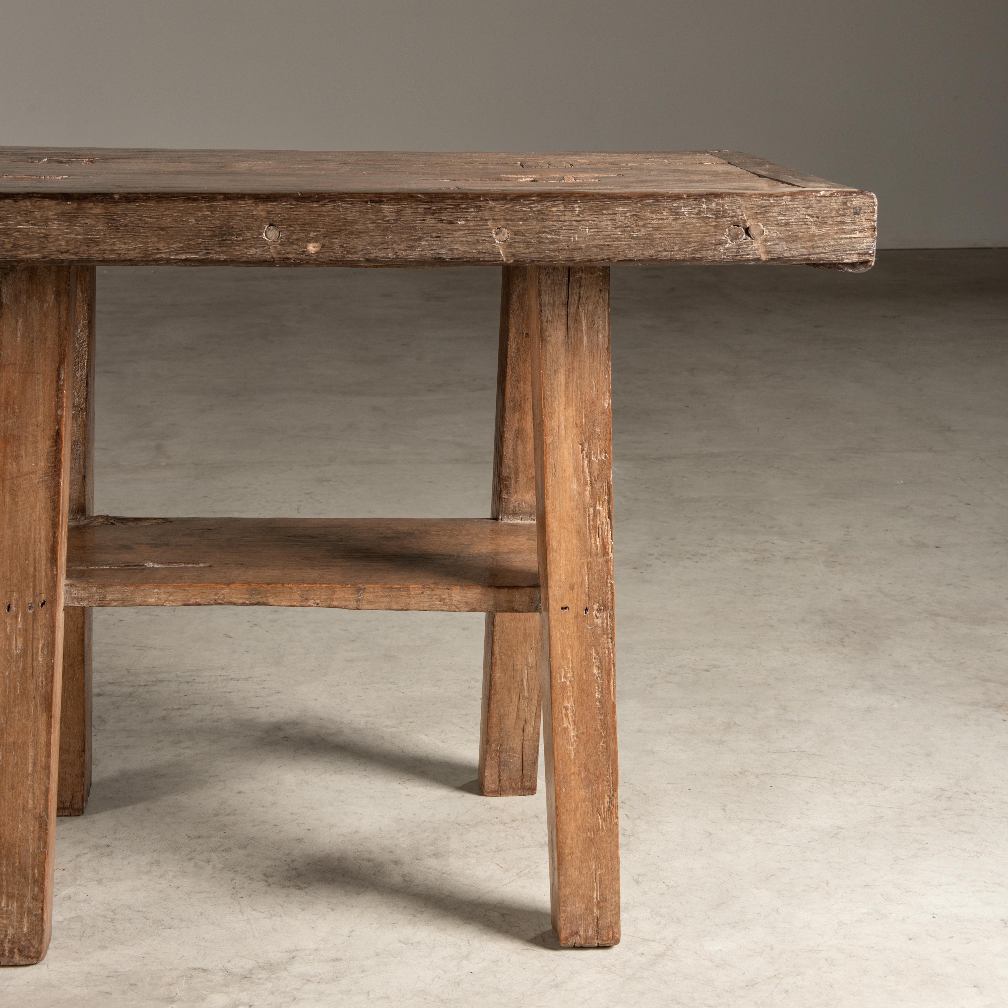 19th Century Wooden Side Table, Brazilian Vernacular Design  For Sale 3