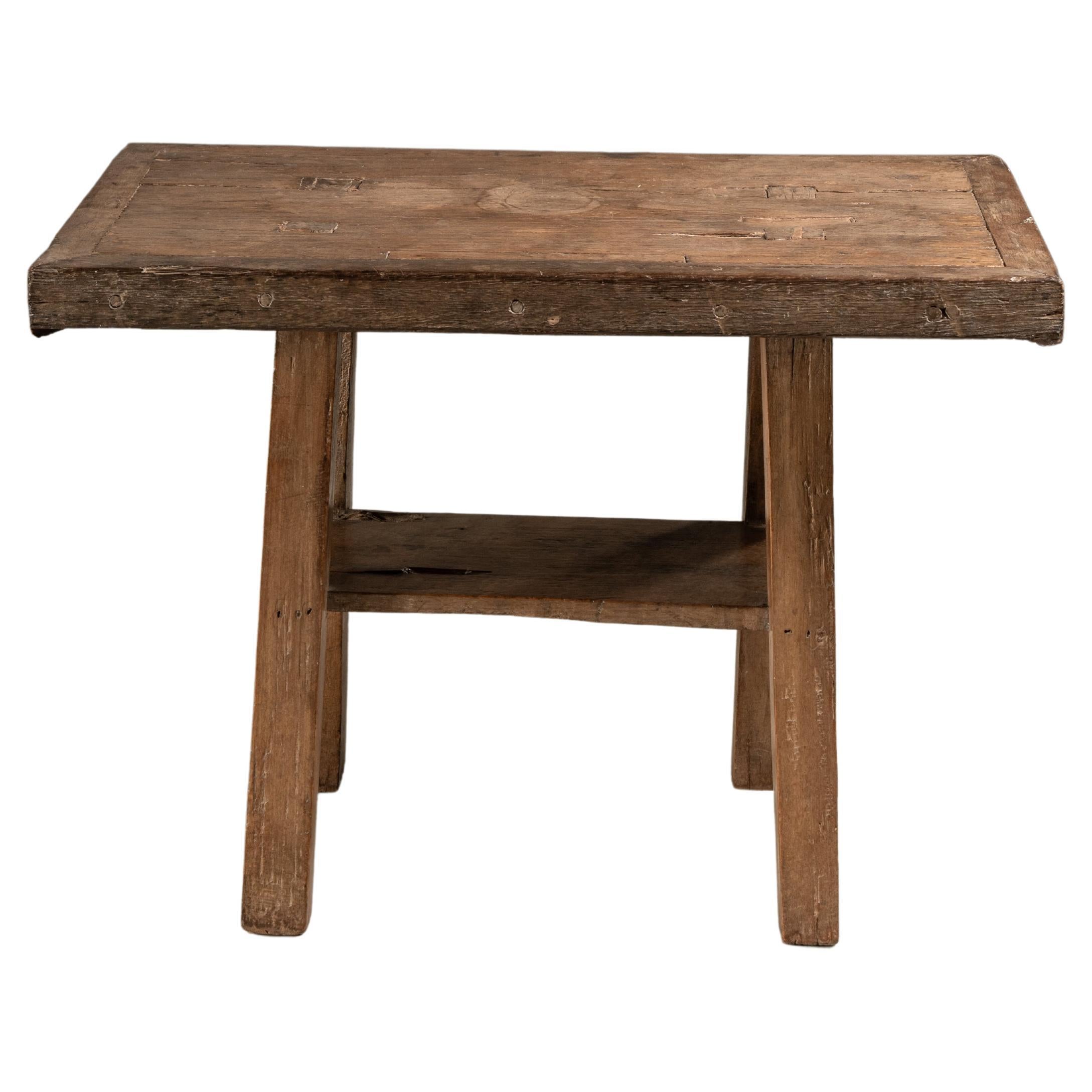 19th Century Wooden Side Table, Brazilian Vernacular Design  For Sale