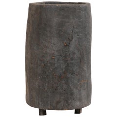 19th Century Wooden Storage Vessel from India