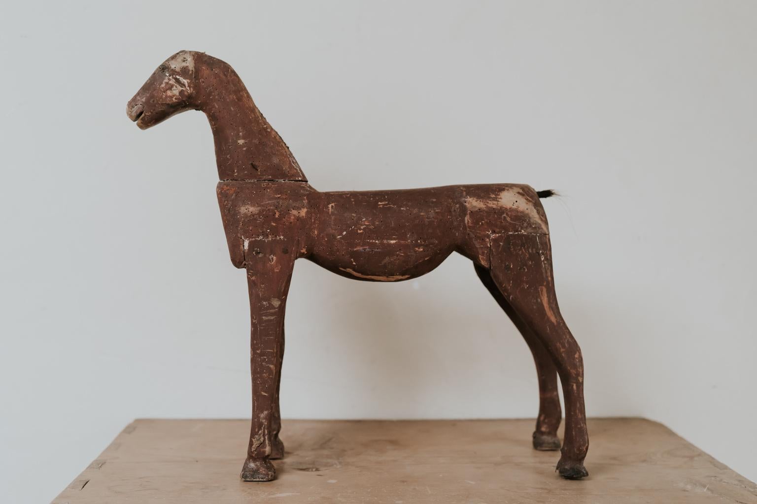 Hand-Painted 19th Century Wooden Toy Horse