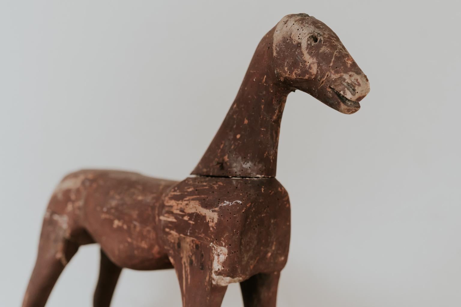 19th Century Wooden Toy Horse In Good Condition In Brecht, BE