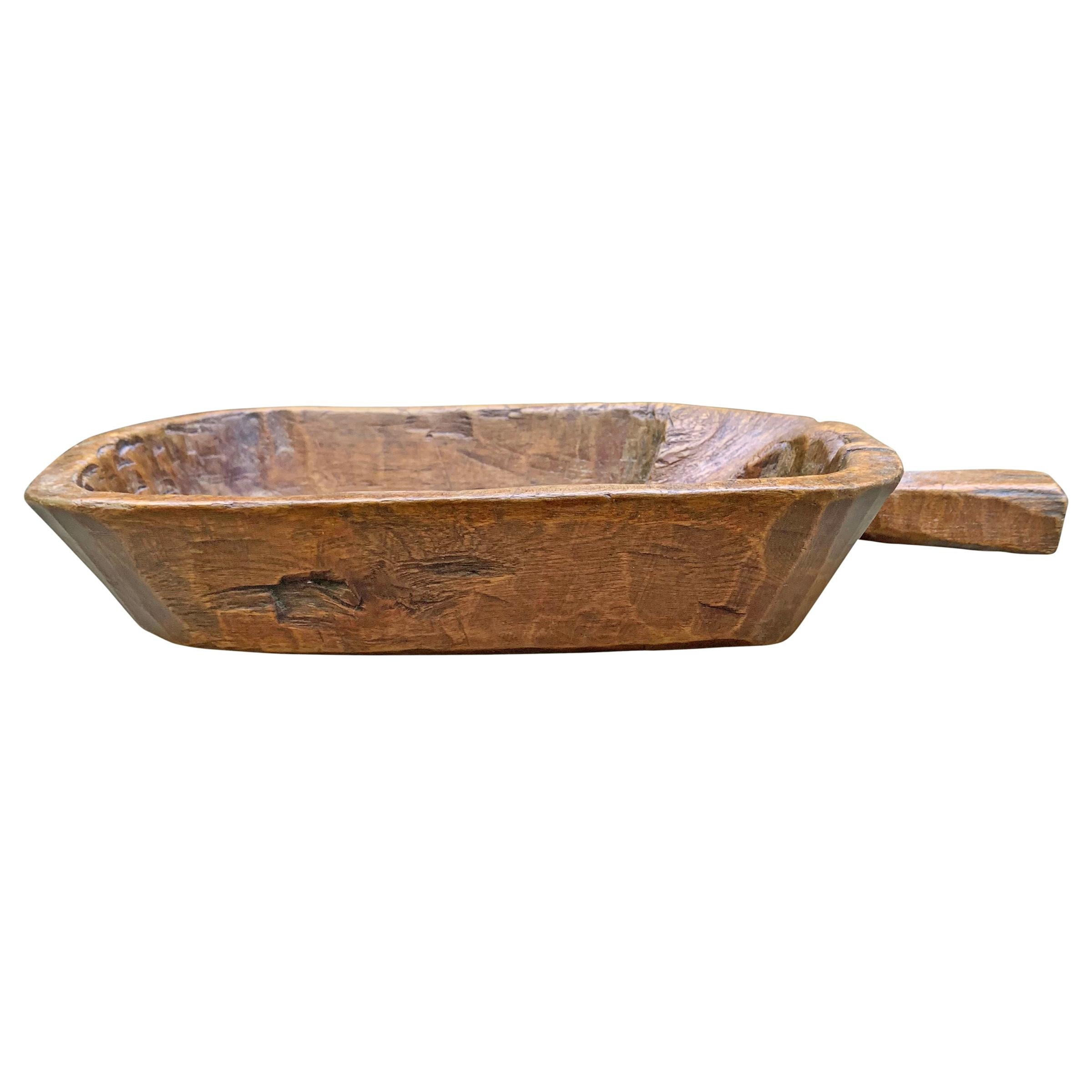 Unknown 19th Century Wooden Vessel with Handle