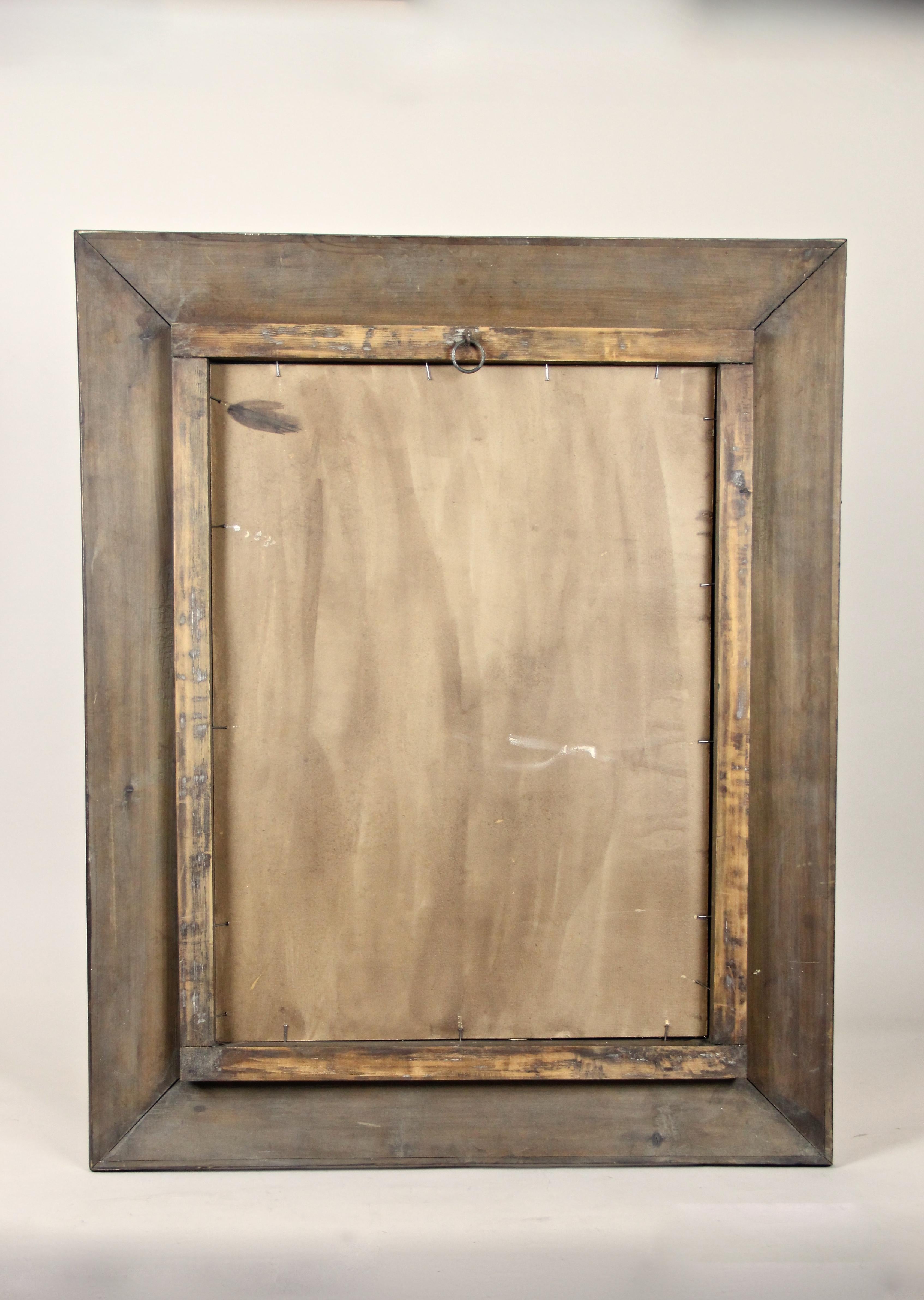 19th Century Wooden Wall Mirror with Ivy Leaf Carvings, Austria, circa 1890 For Sale 14