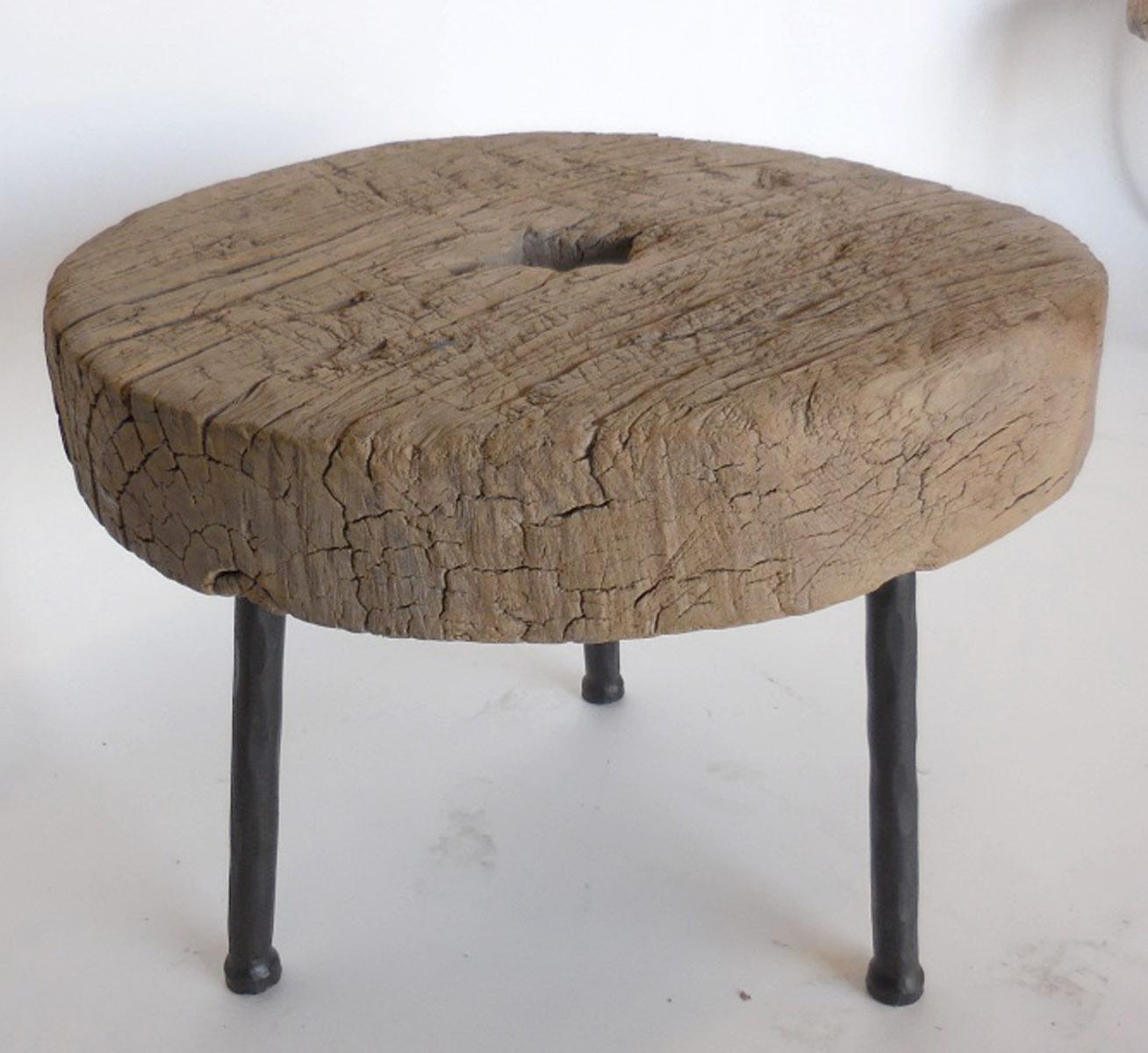Rustic 19th Century Wooden Wheel Table