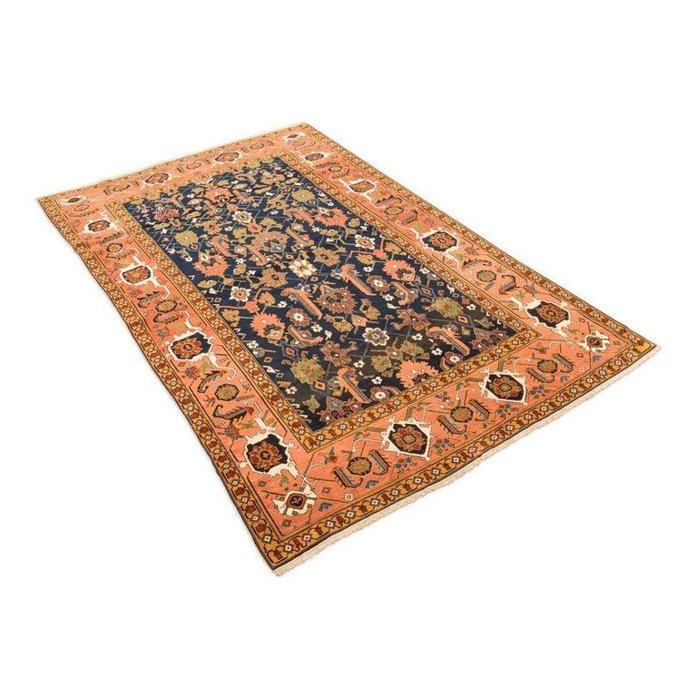 Erivan of the Caucasus region. Armenia Rug.
- Handmade antique rug.
- It is possible to emphasize its color and format typical of the rugs of the production of Erivan.
- Piece with a very fine knot with a Classic design. Orange, green, yellow, blue,