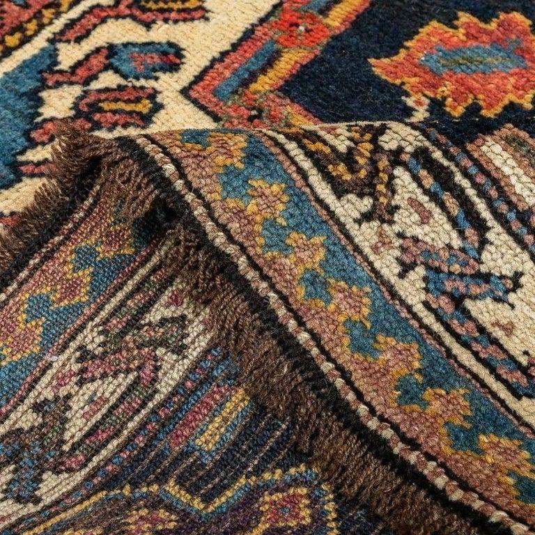 19th Century Wool Classical Rug Central Diamond Medallion Design For Sale 3