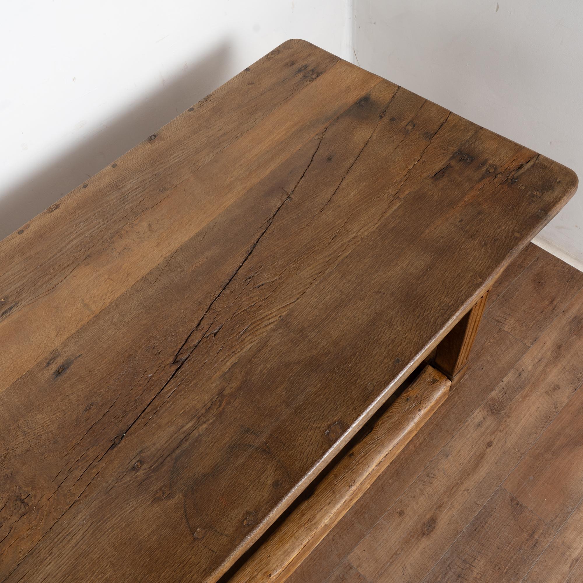 Chêne Console de table de travail du Danemark du 19e siècle en vente