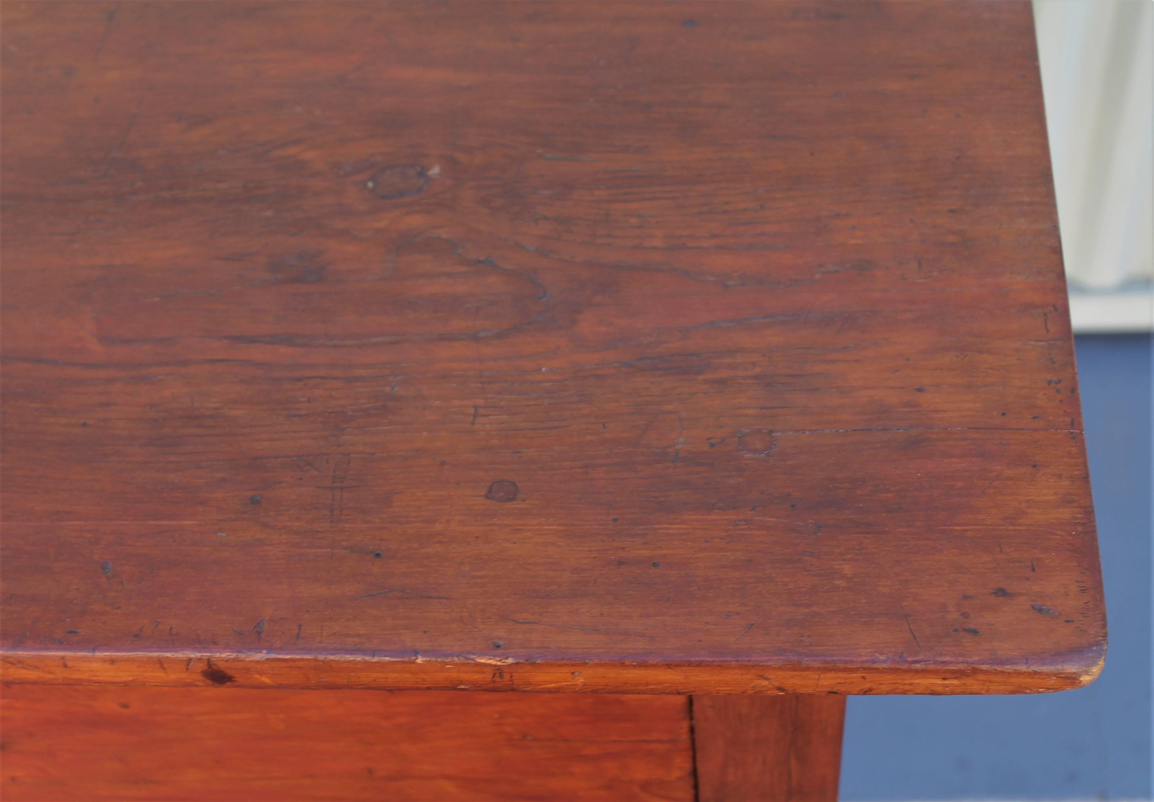 19th Century Work Table with Original Red Painted Wash 2