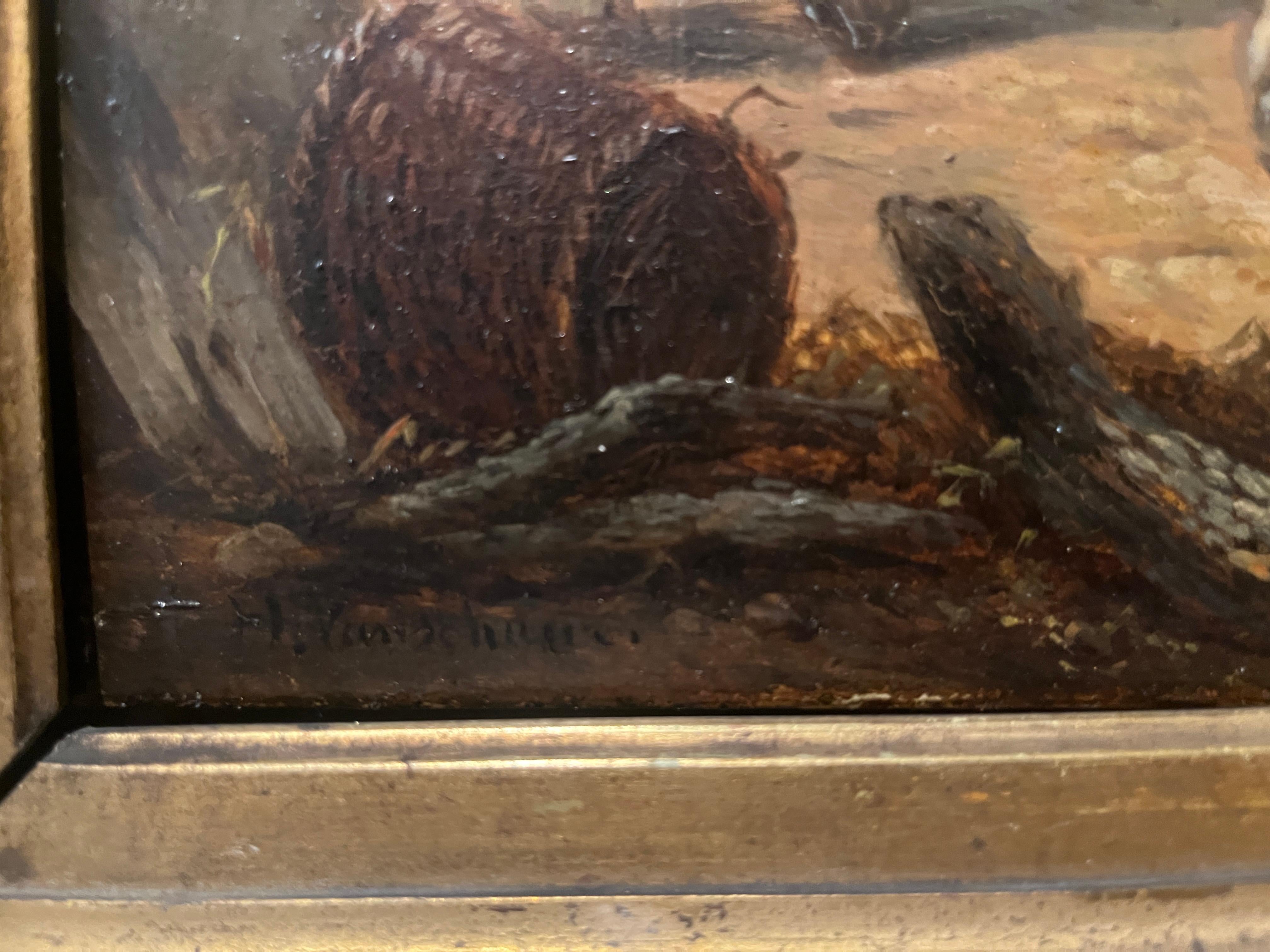 Original-Ölgemälde von Wouter Verschuur, 19. Jahrhundert im Zustand „Gut“ im Angebot in Scottsdale, AZ