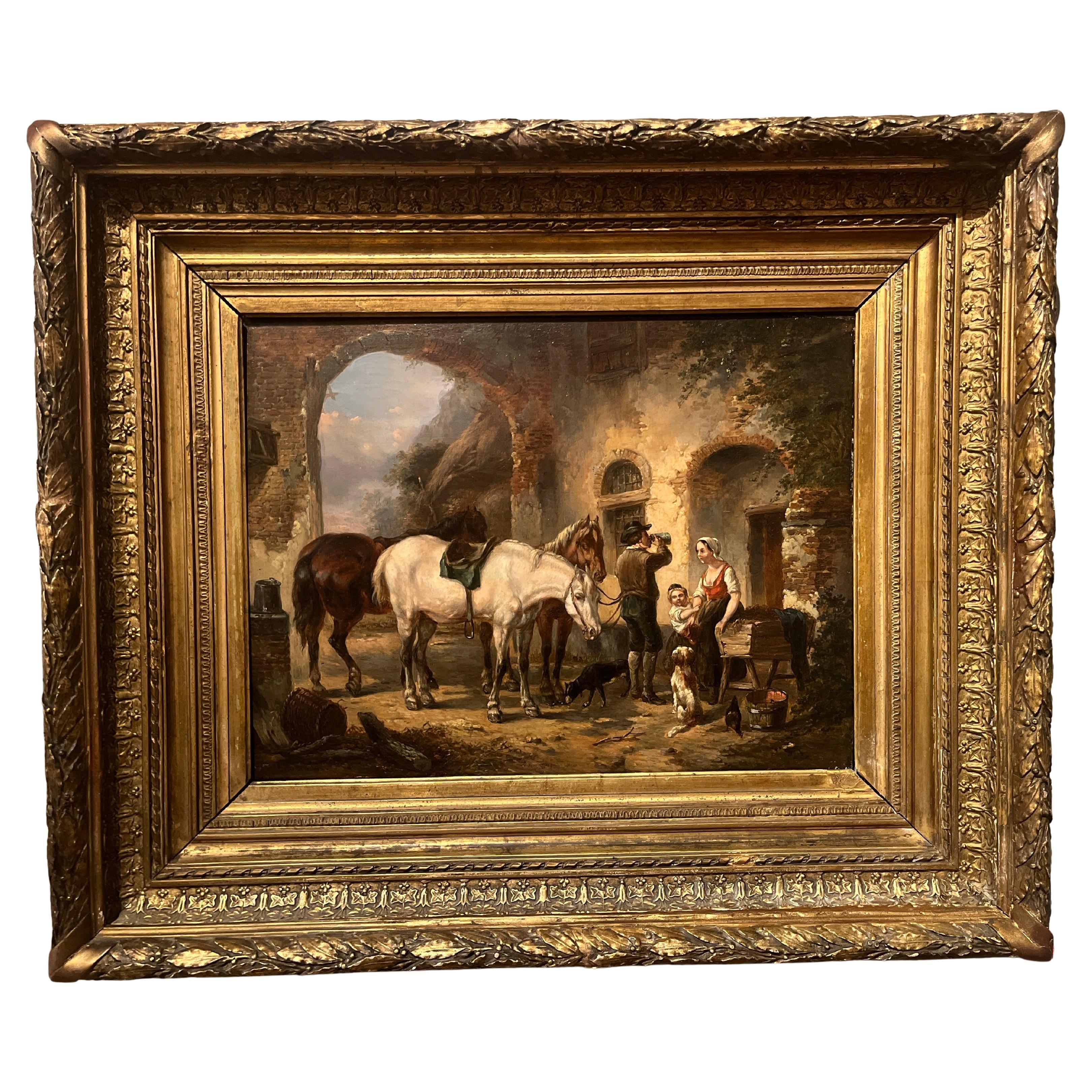 19th Century Wouter Verschuur original oil painting