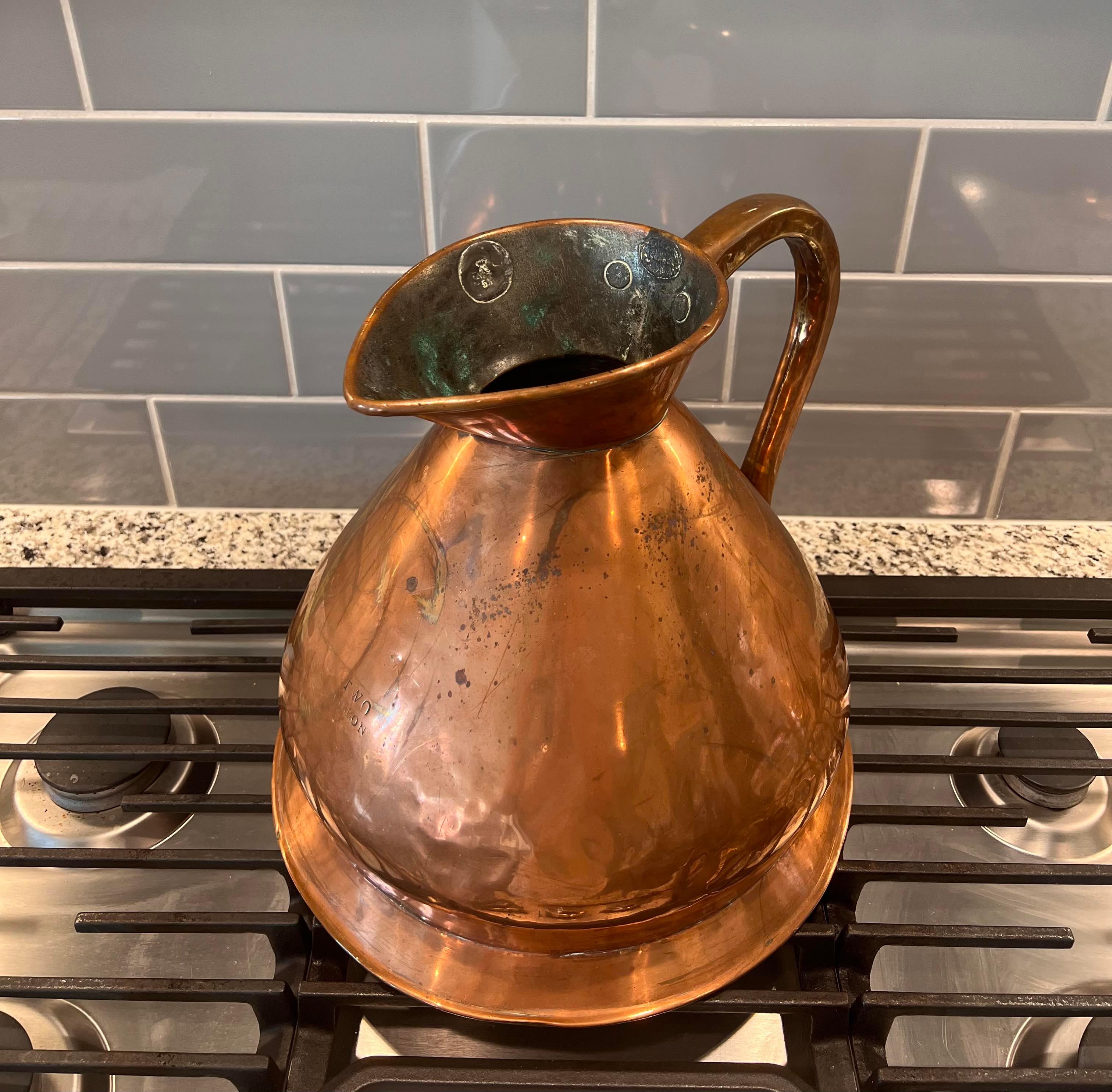 19th Century WR Loftus London English Tavern Two Gallon Copper Measure 4