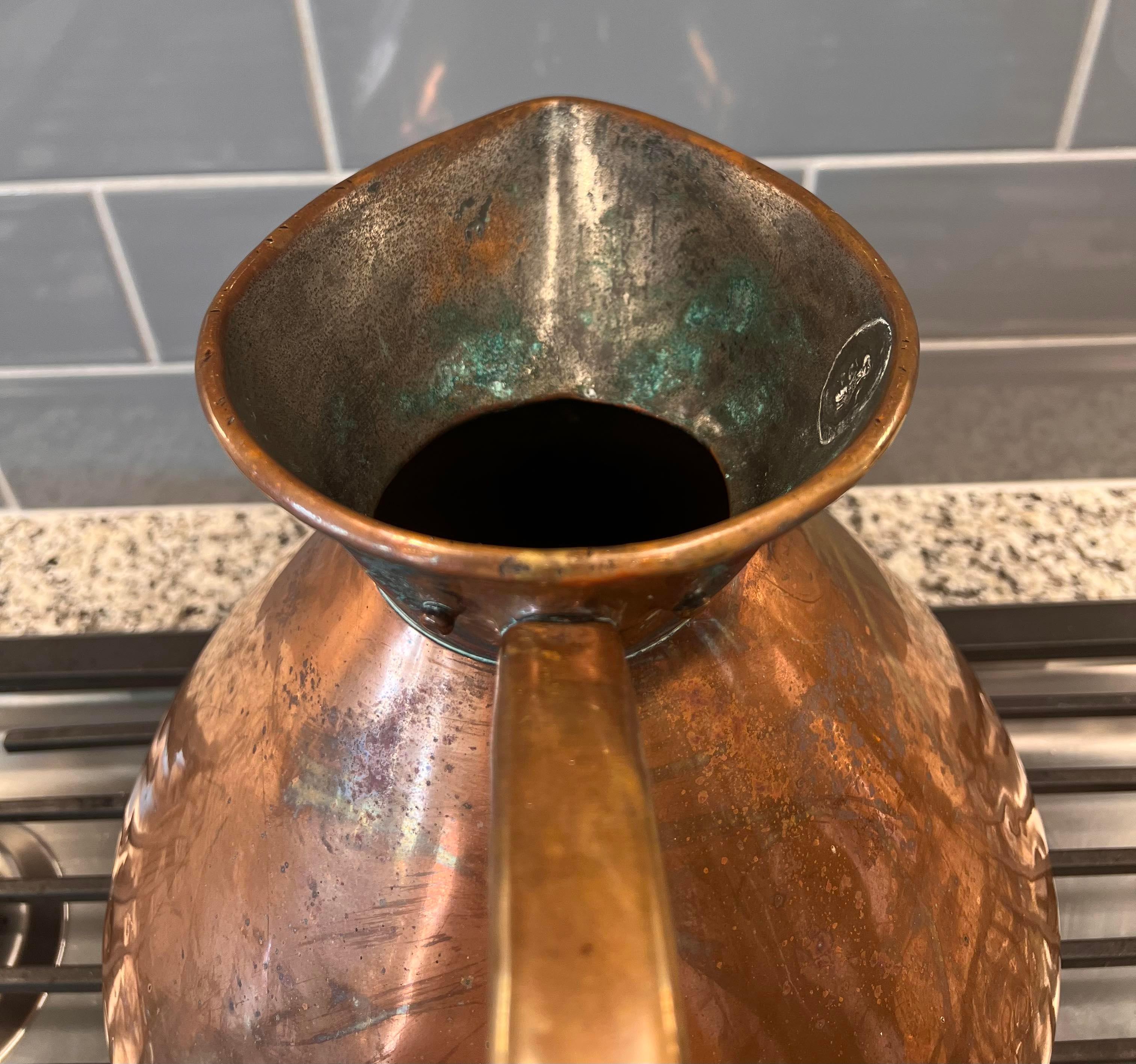 19th Century WR Loftus London English Tavern Two Gallon Copper Measure 8