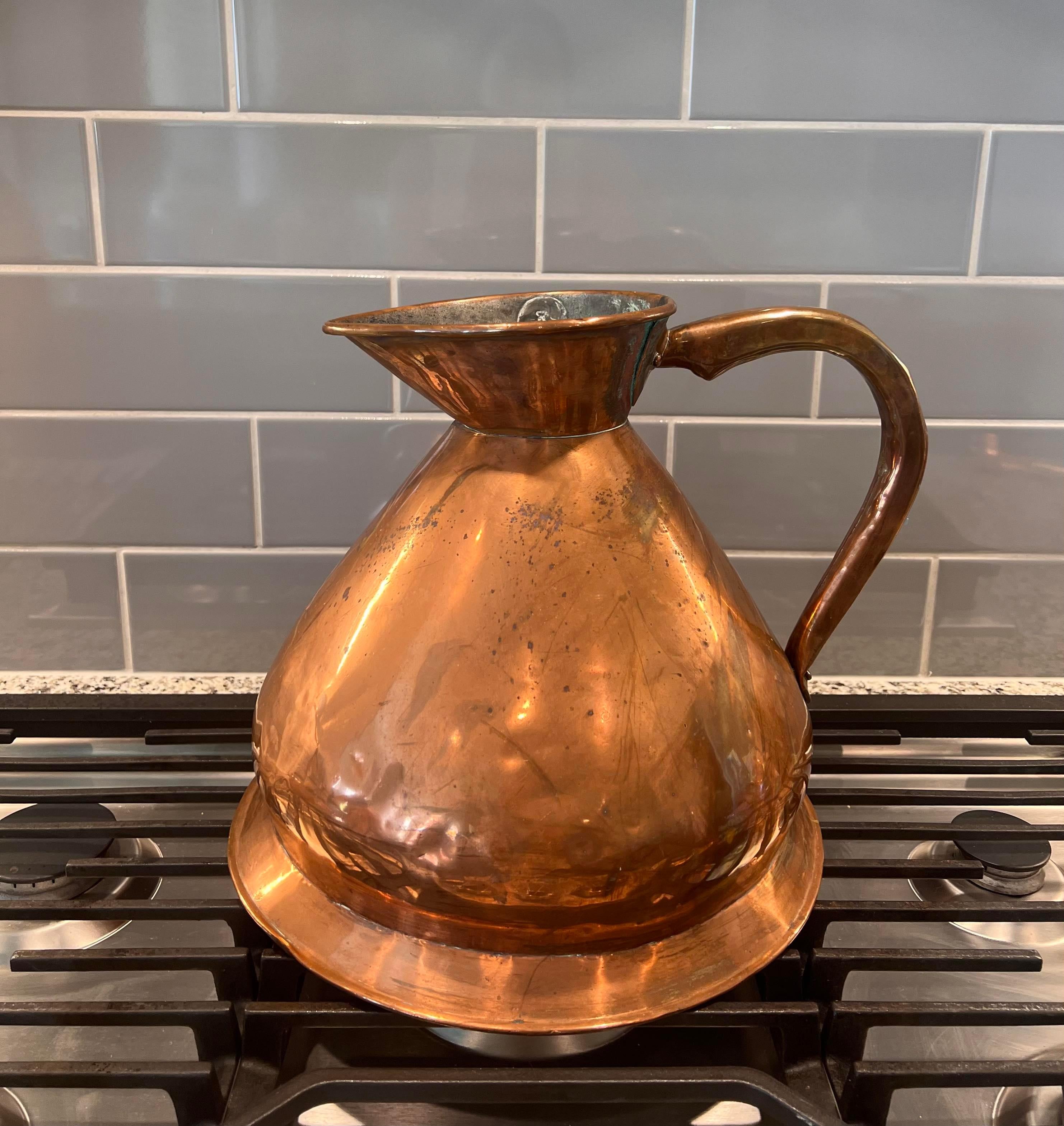 19th Century WR Loftus London English Tavern Two Gallon Copper Measure For Sale 4