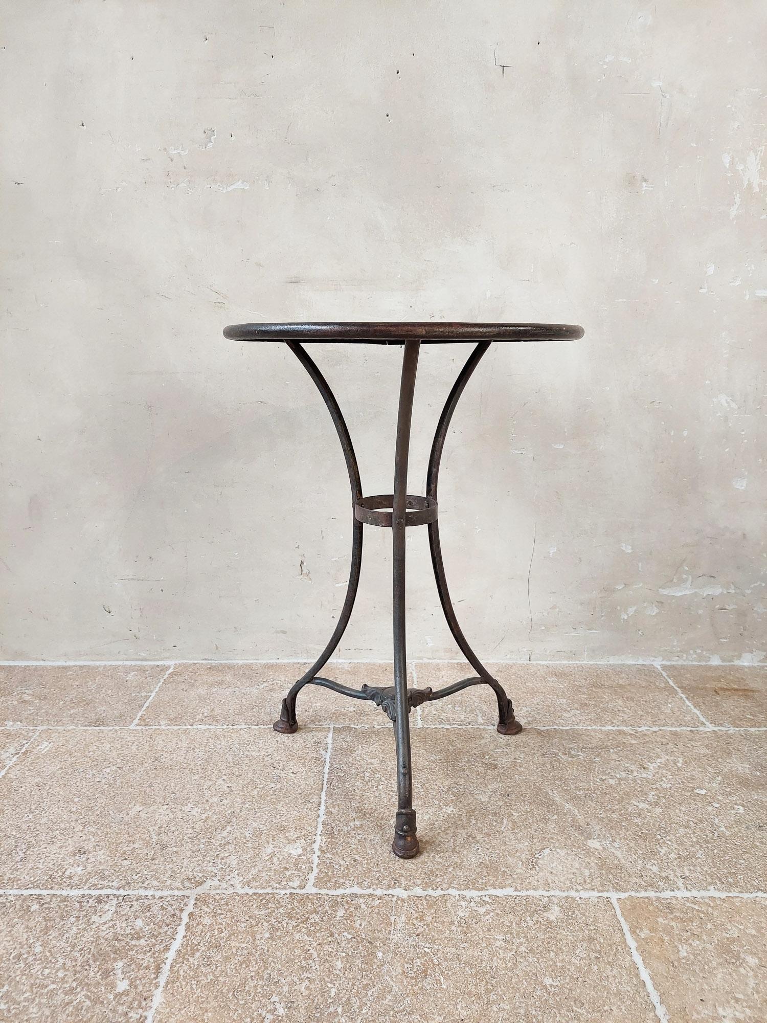 French 19th Century Wrough and Cast Iron Table from Arras