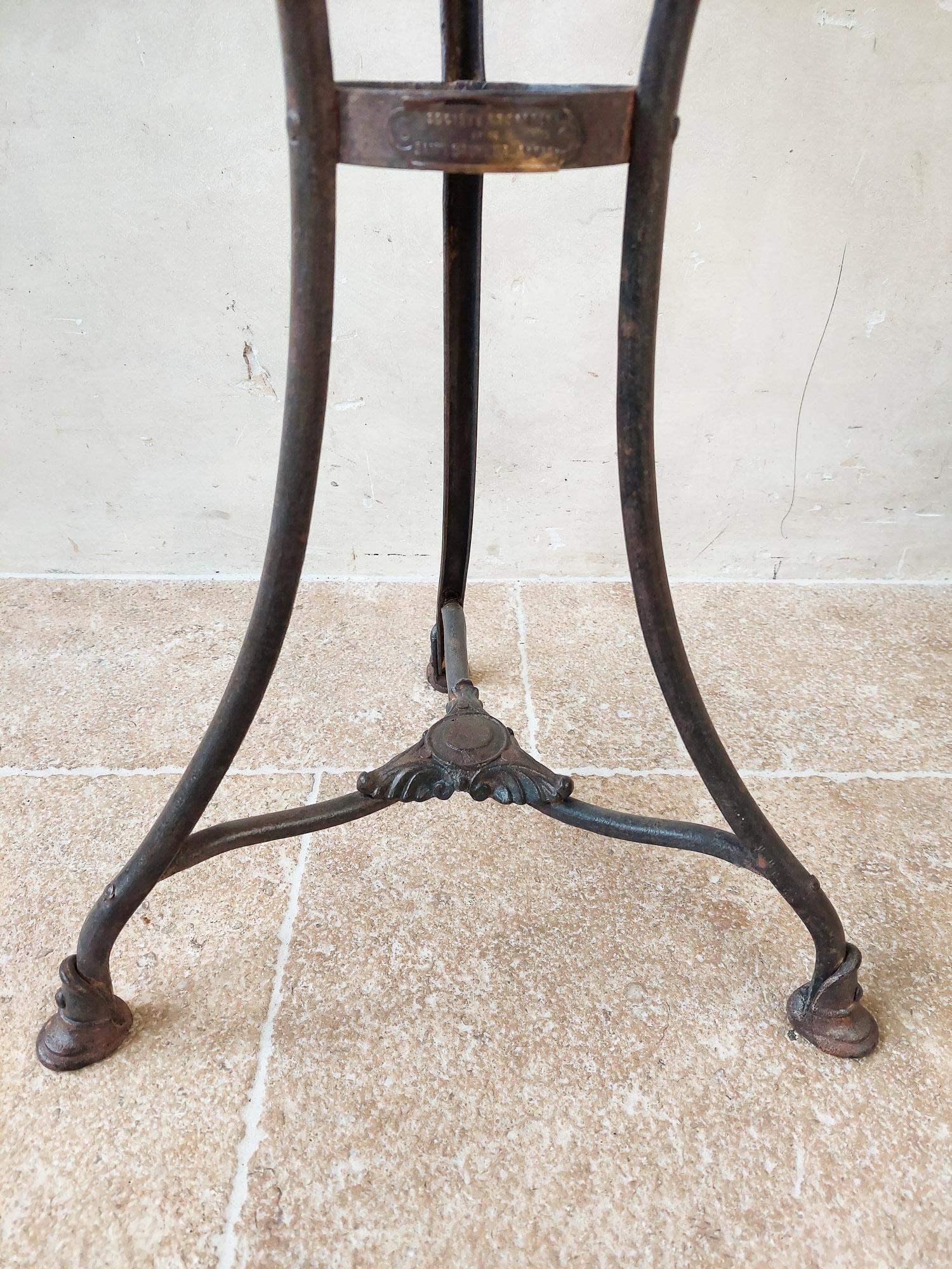 19th Century Wrough and Cast Iron Table from Arras 5