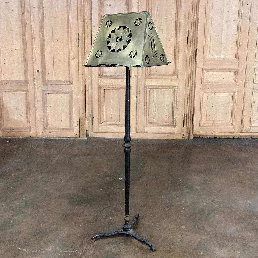 19th Century Wrought Iron and Brass Music Stand For Sale 5