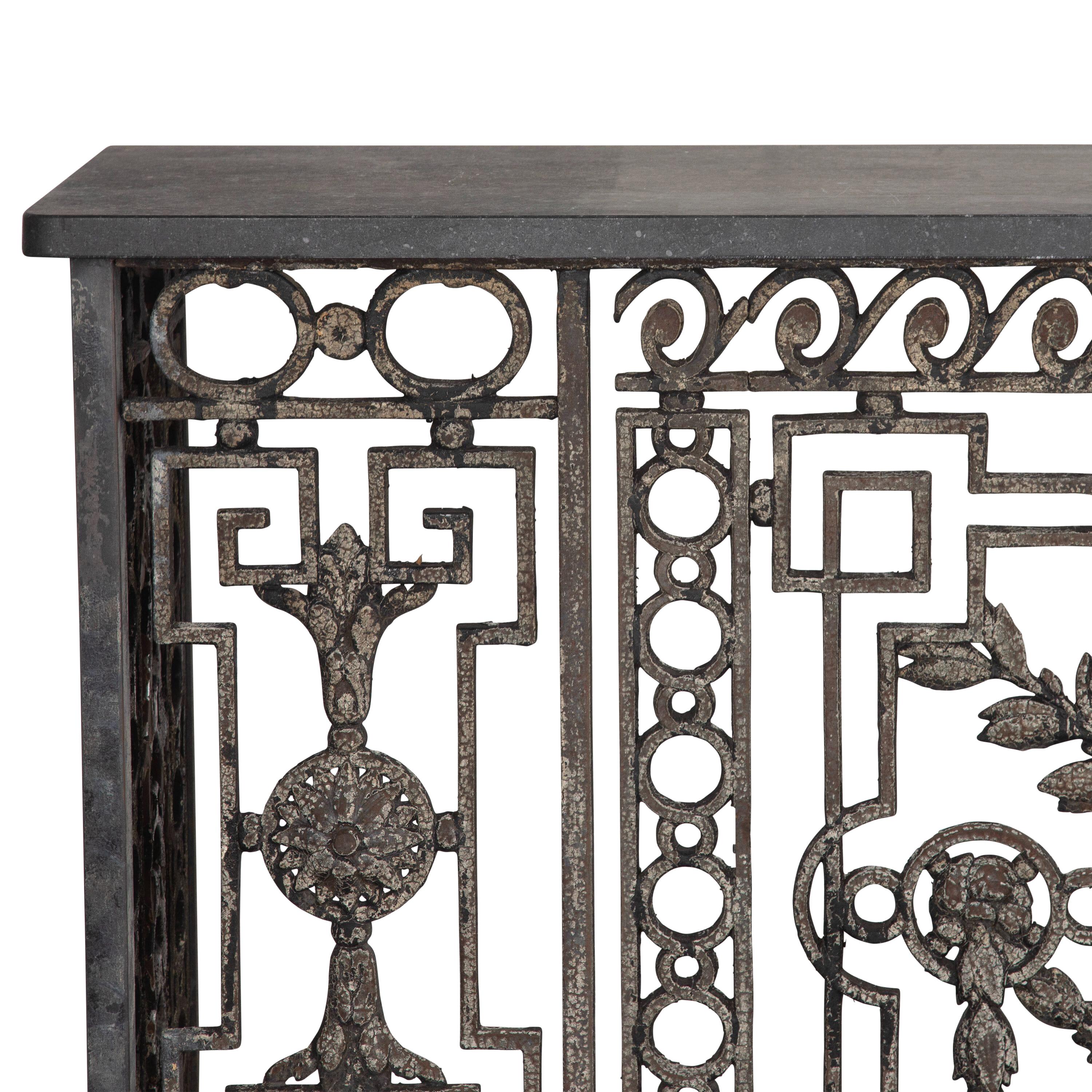 Belgian 19th Century Wrought Iron Balcony Console For Sale