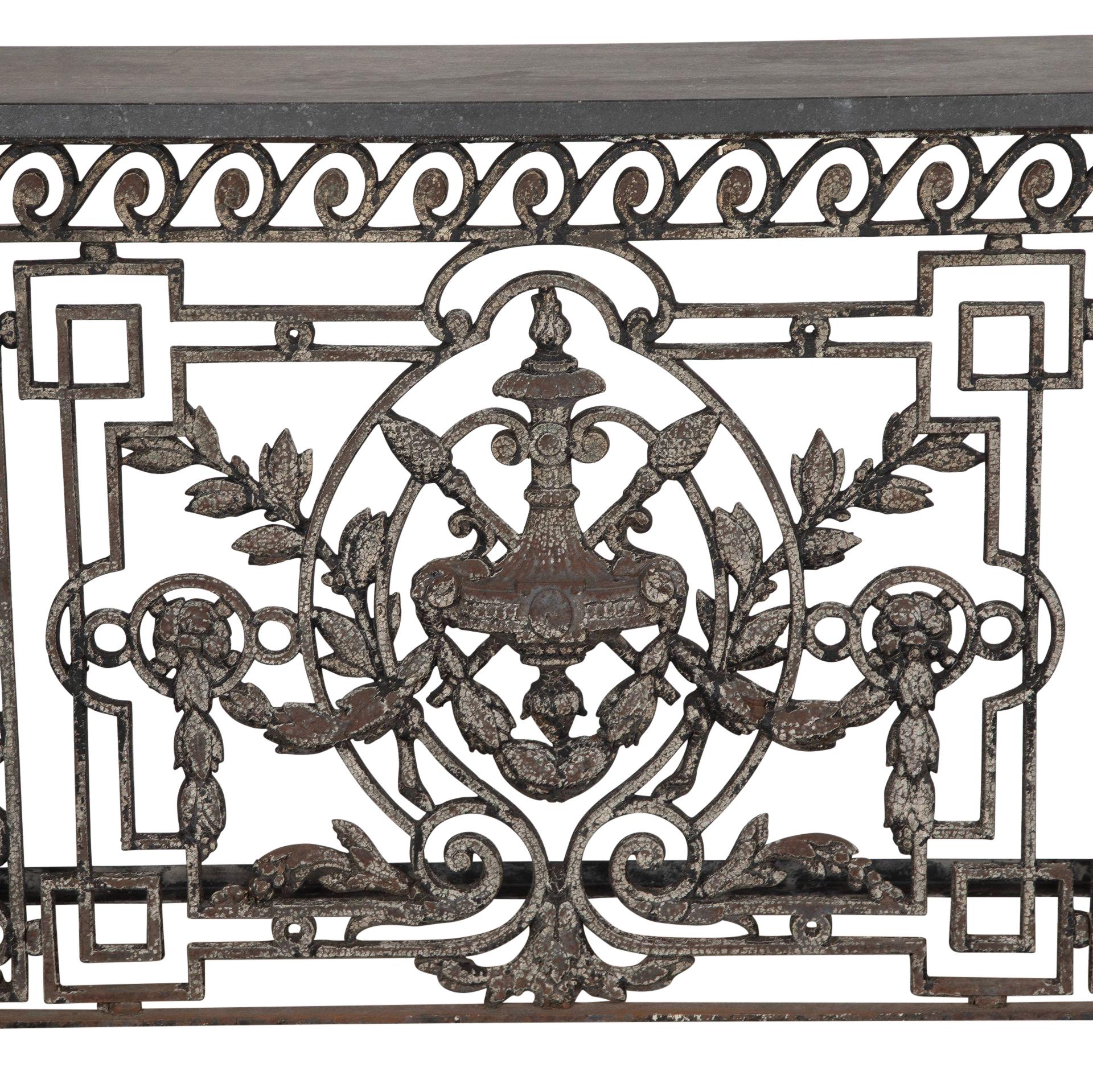 19th Century Wrought Iron Balcony Console In Good Condition In Tetbury, Gloucestershire