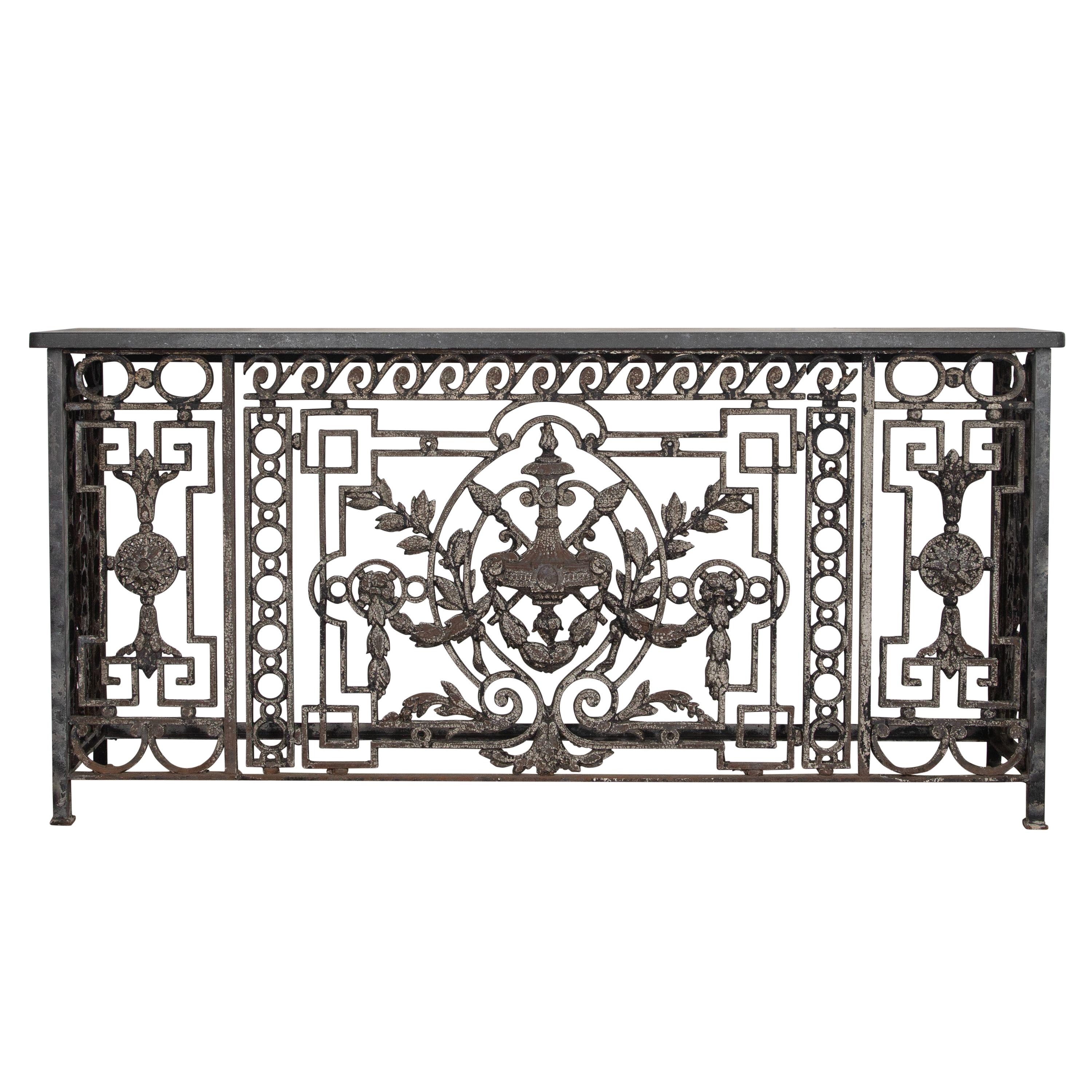 19th Century Wrought Iron Balcony Console For Sale