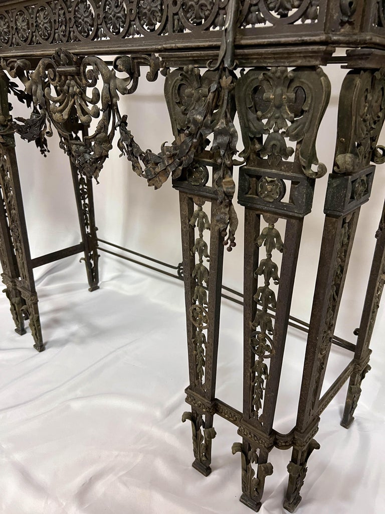 19th Century Wrought Iron Console Table For Sale at 1stDibs