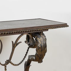 19th Century Wrought Iron Console Table
