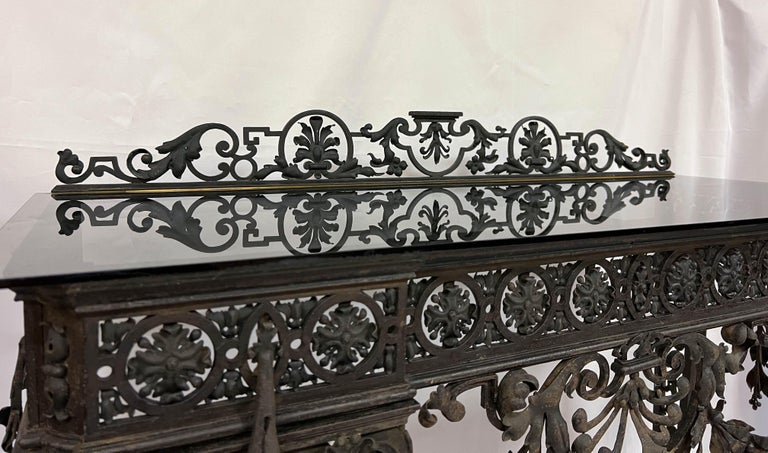 19th Century Wrought Iron Console Table For Sale at 1stDibs