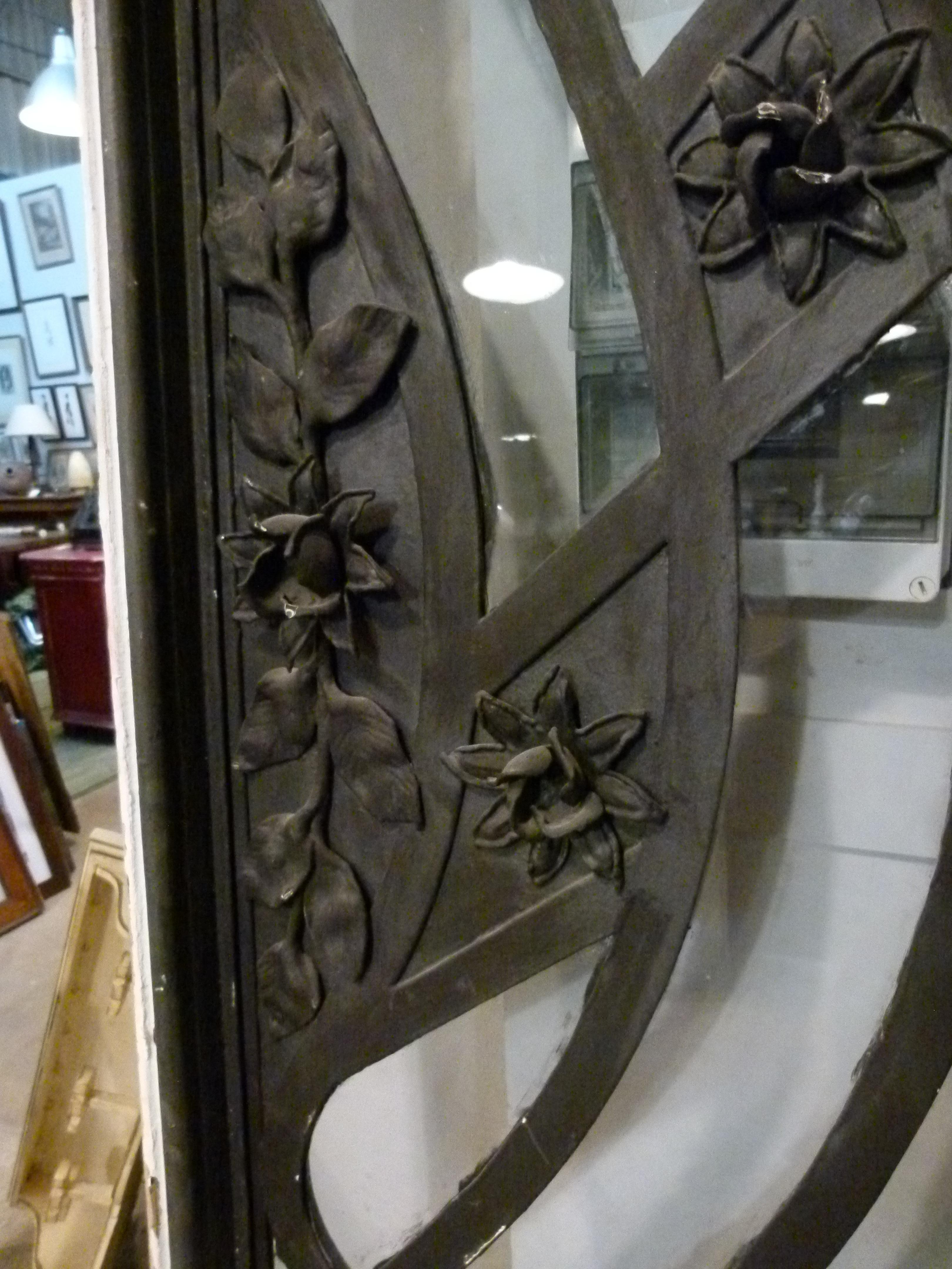 Spanish Double Front Door in Art Nouveau Style. For Sale