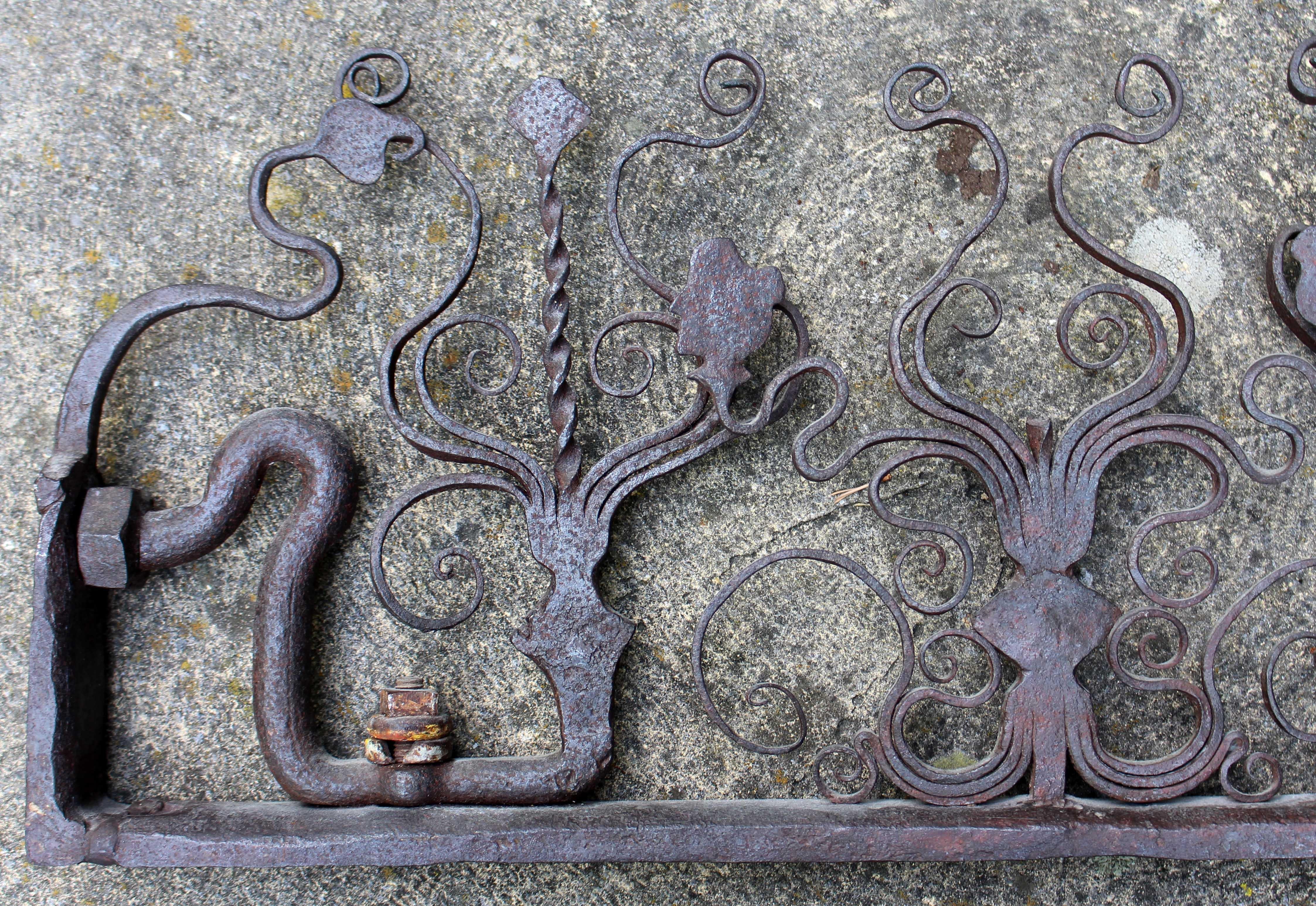 Portuguese 19th Century Wrought Iron Fence Fragment