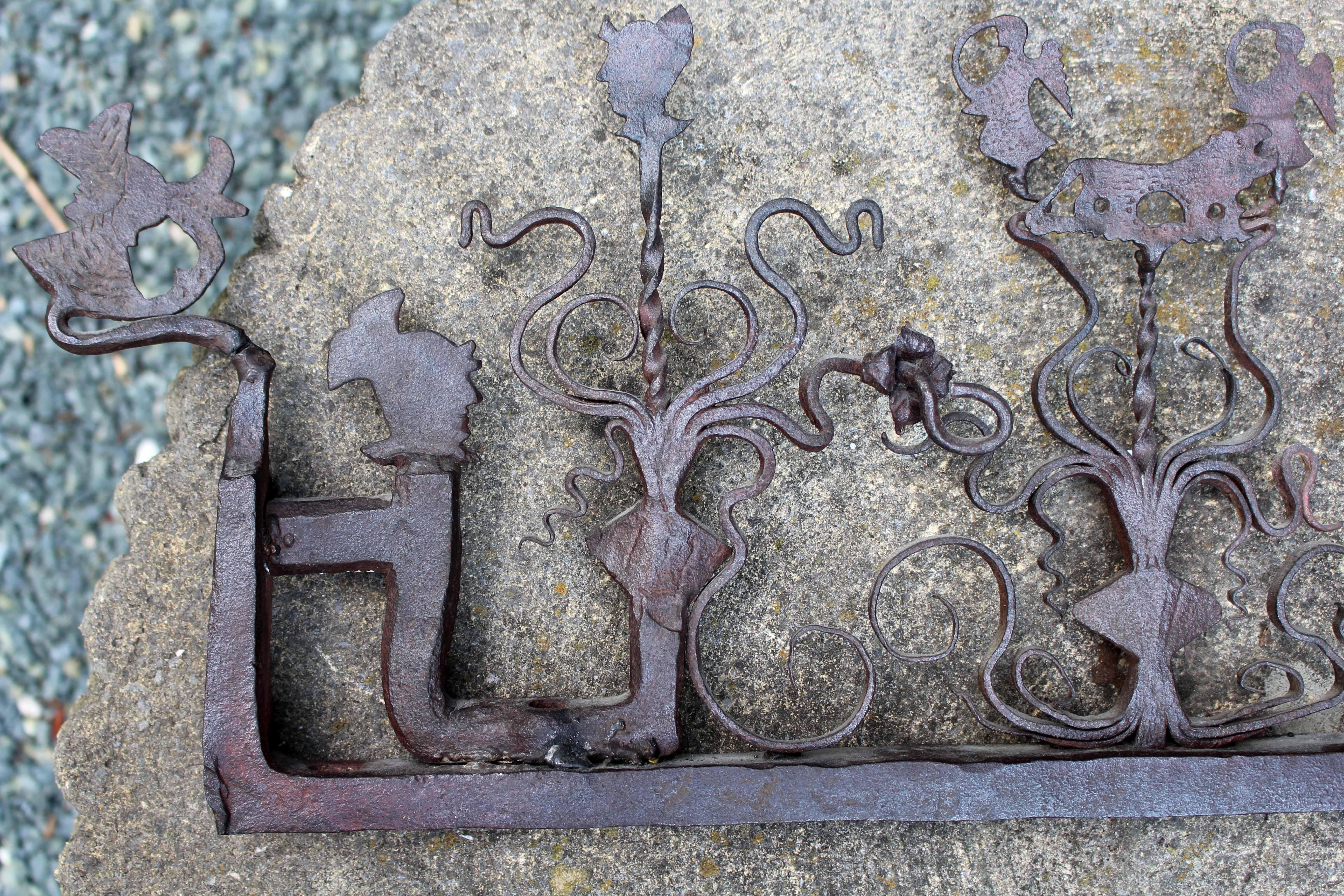 19th Century Wrought Iron Fence Fragment 1