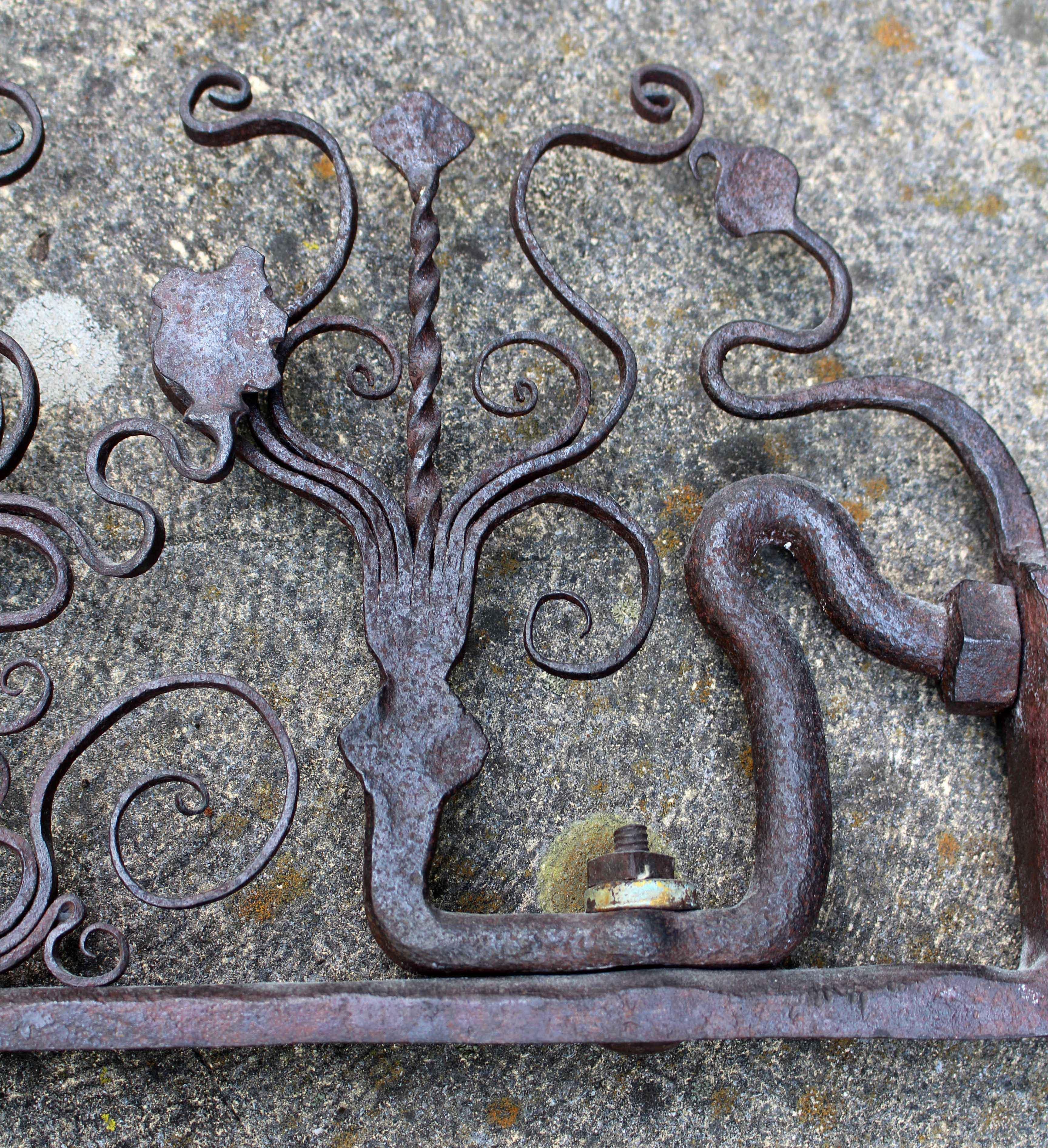 19th Century Wrought Iron Fence Fragment 1