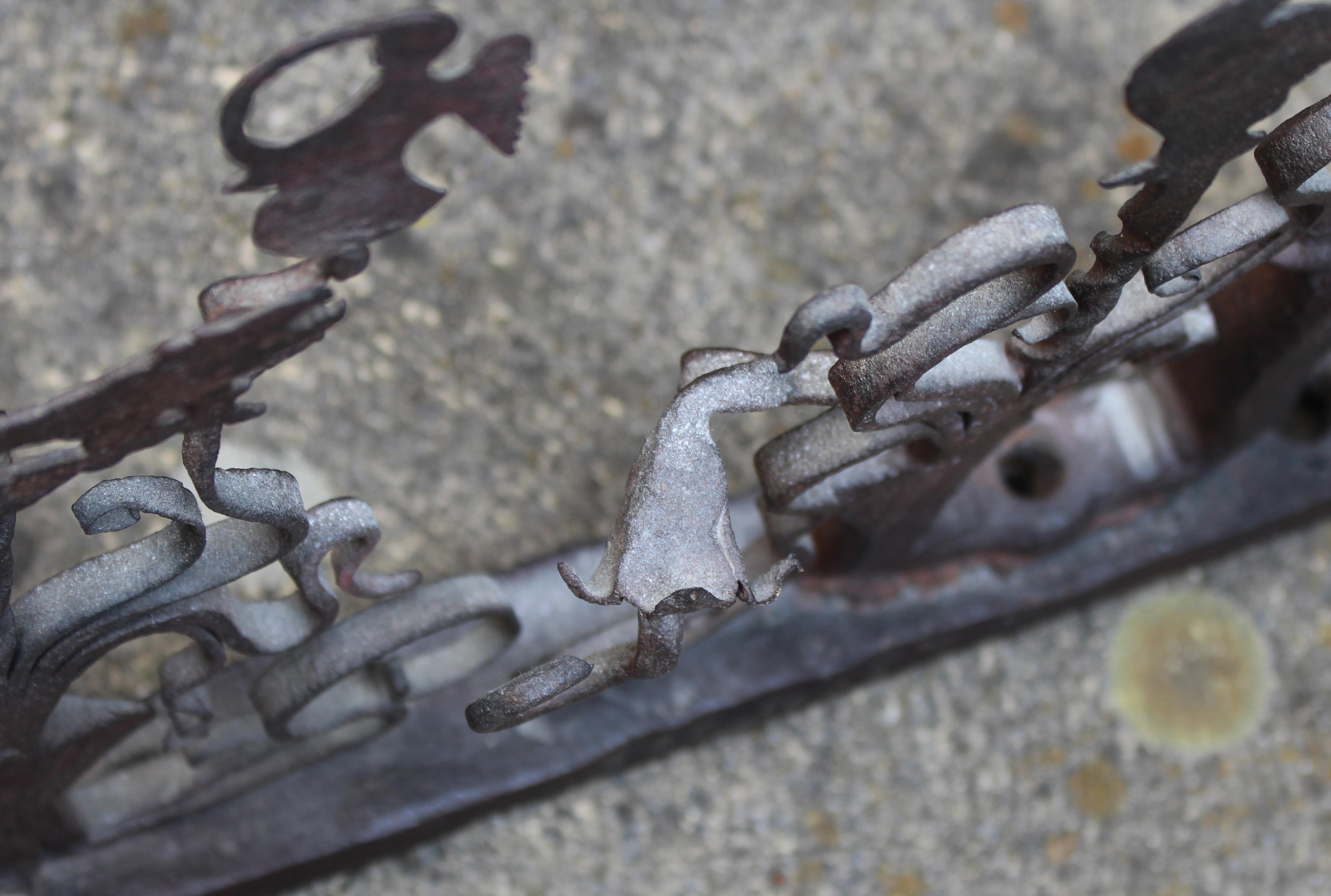 19th Century Wrought Iron Fence Fragment 2