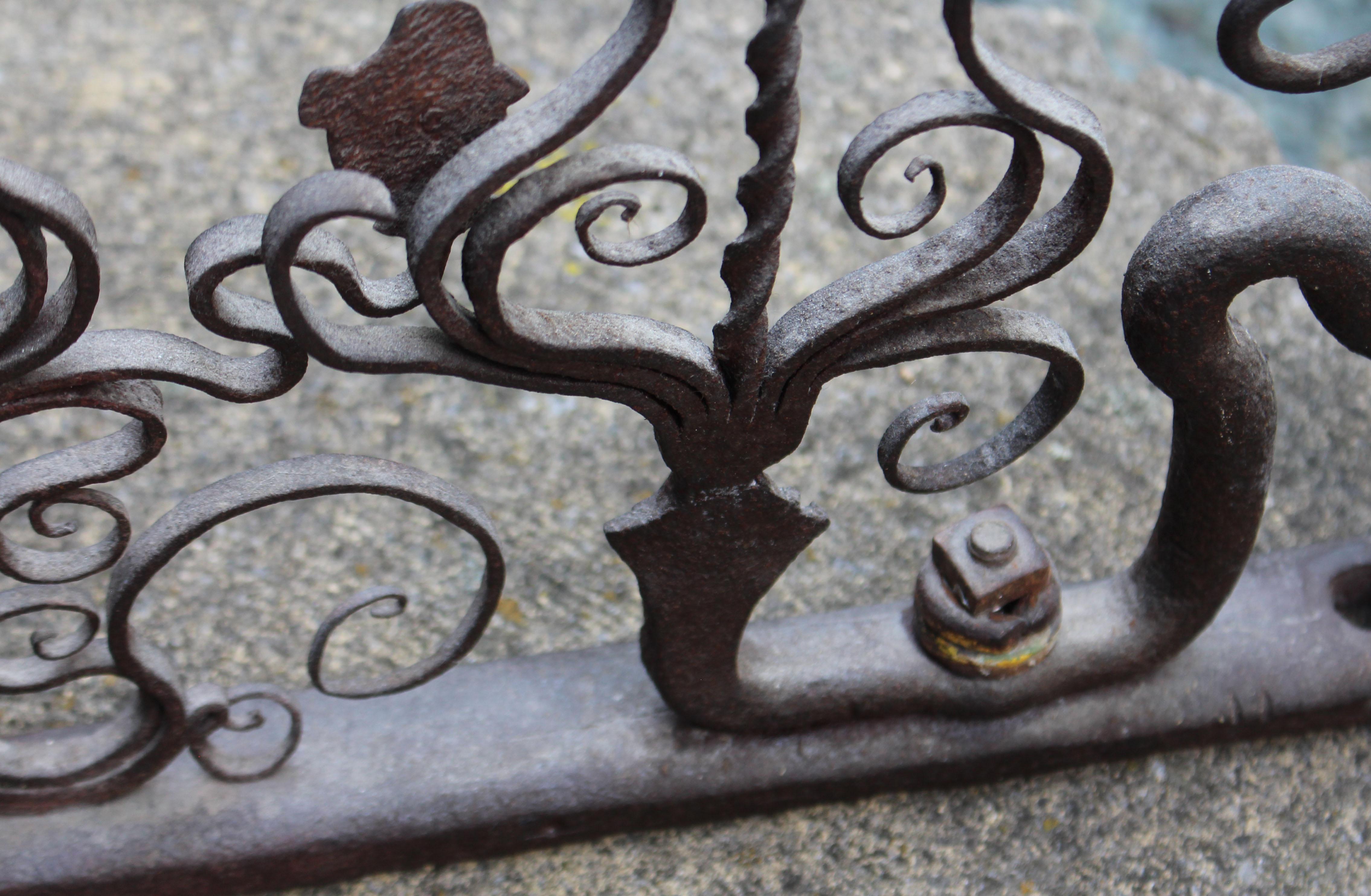 19th Century Wrought Iron Fence Fragment 2