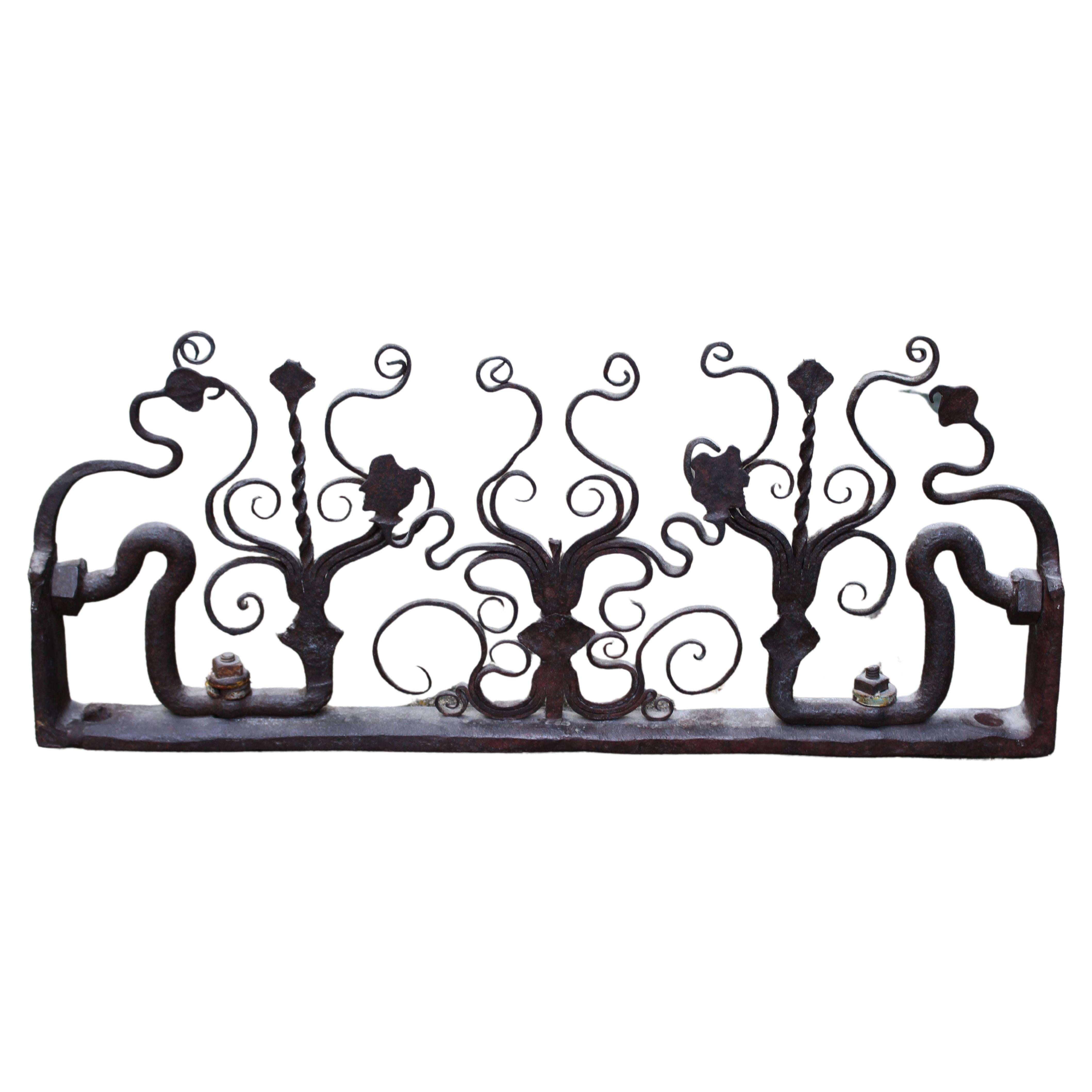 19th Century Wrought Iron Fence Fragment