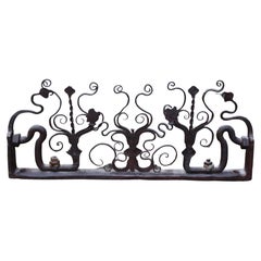 Antique 19th Century Wrought Iron Fence Fragment