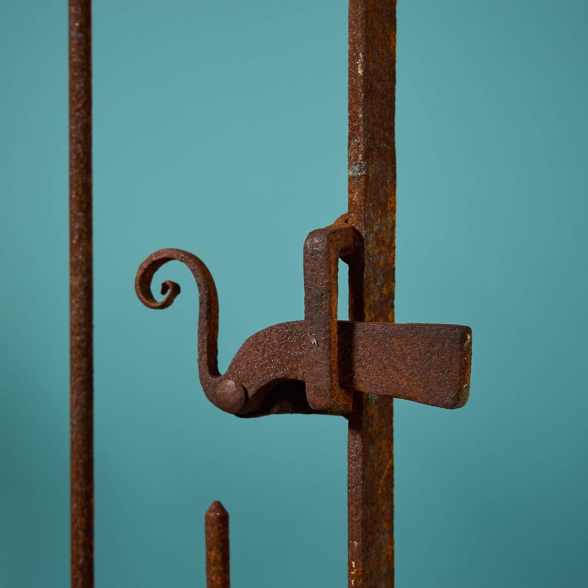 Victorian 19th Century Wrought Iron Garden Side Gate For Sale