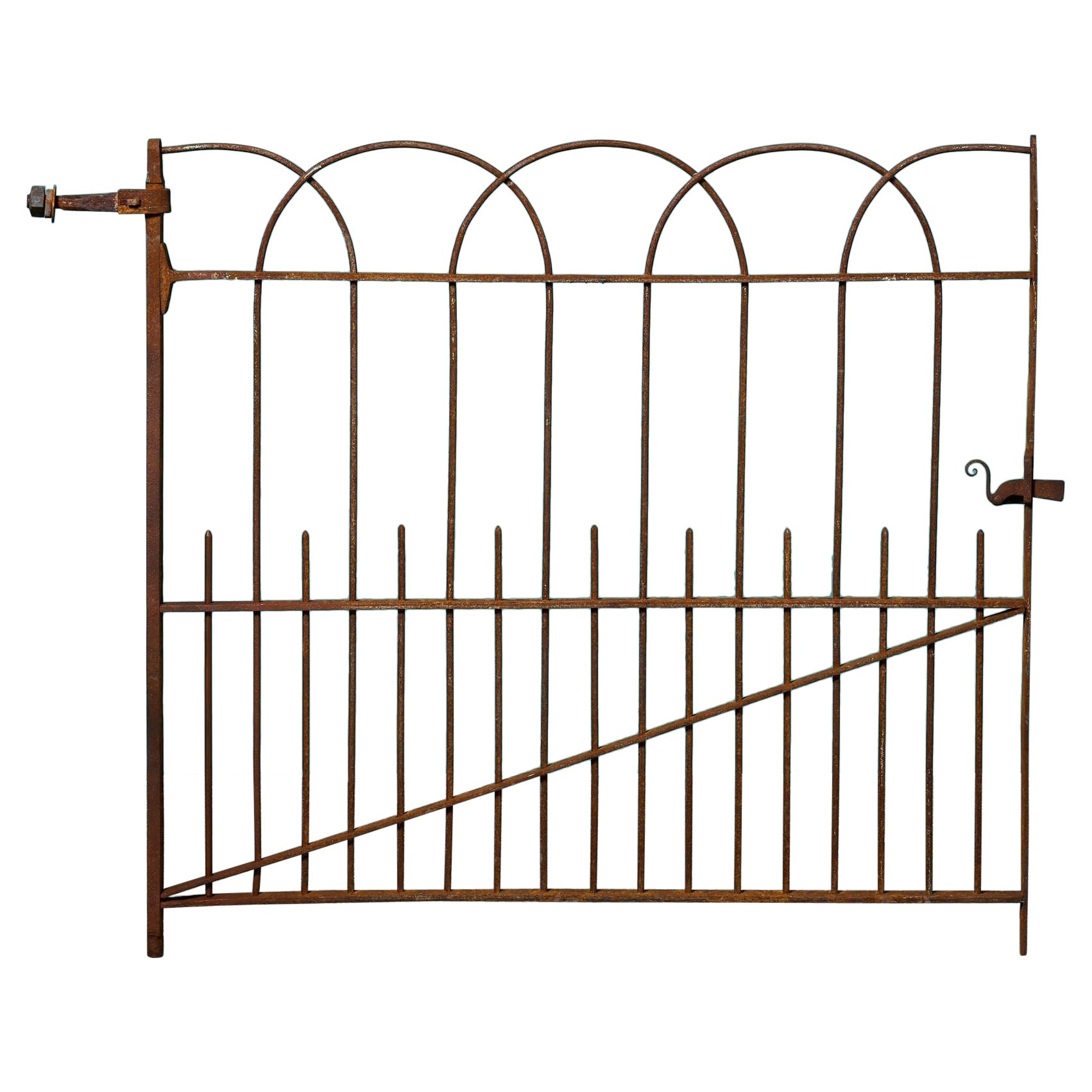 19th Century Wrought Iron Garden Side Gate For Sale