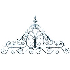 19th Century Wrought Iron Gate Overthrow